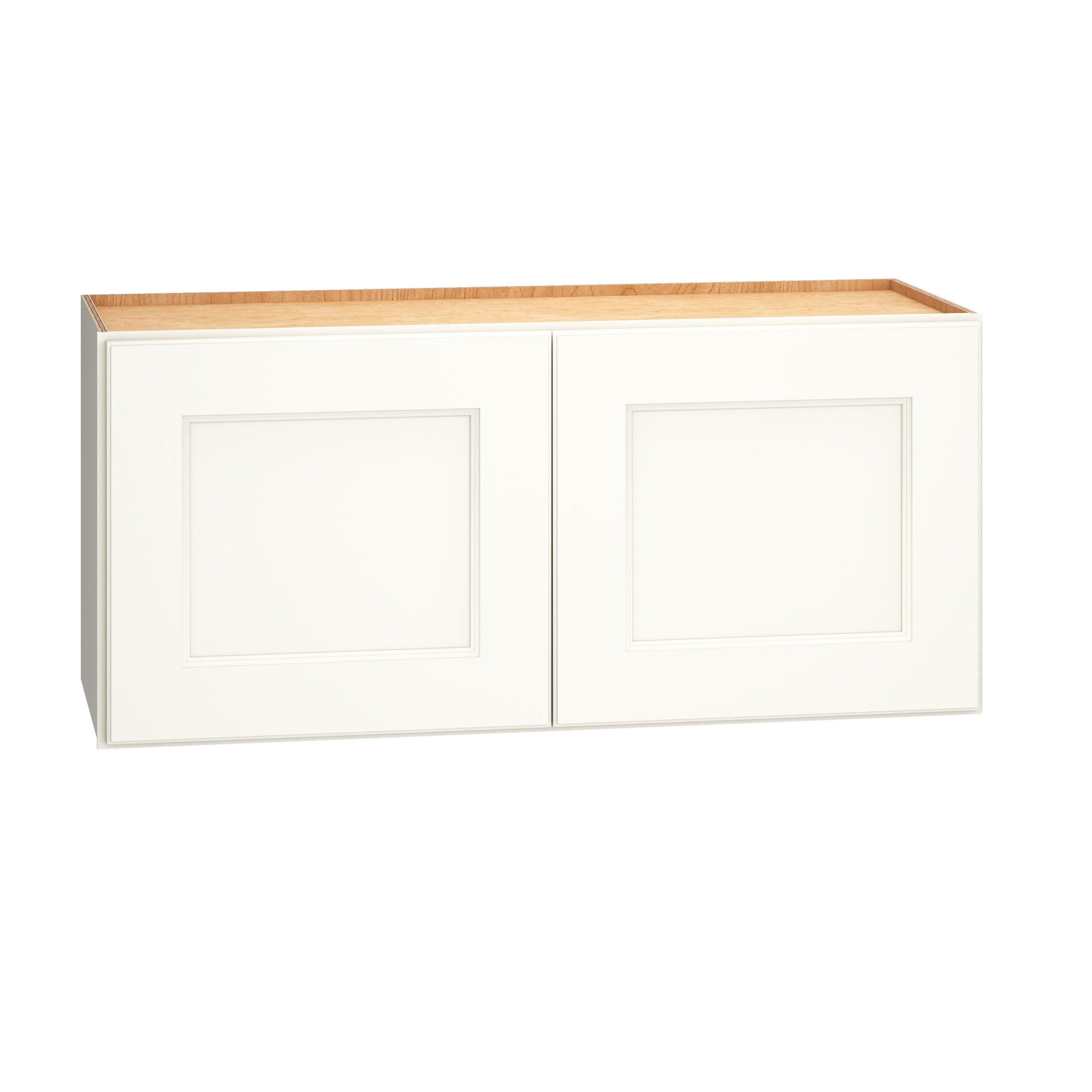 Diamond Express Macaulay 33-in W x 15-in H x 12-in D White Wall Fully Assembled Plywood Cabinet (Recessed Panel Square Door Style)