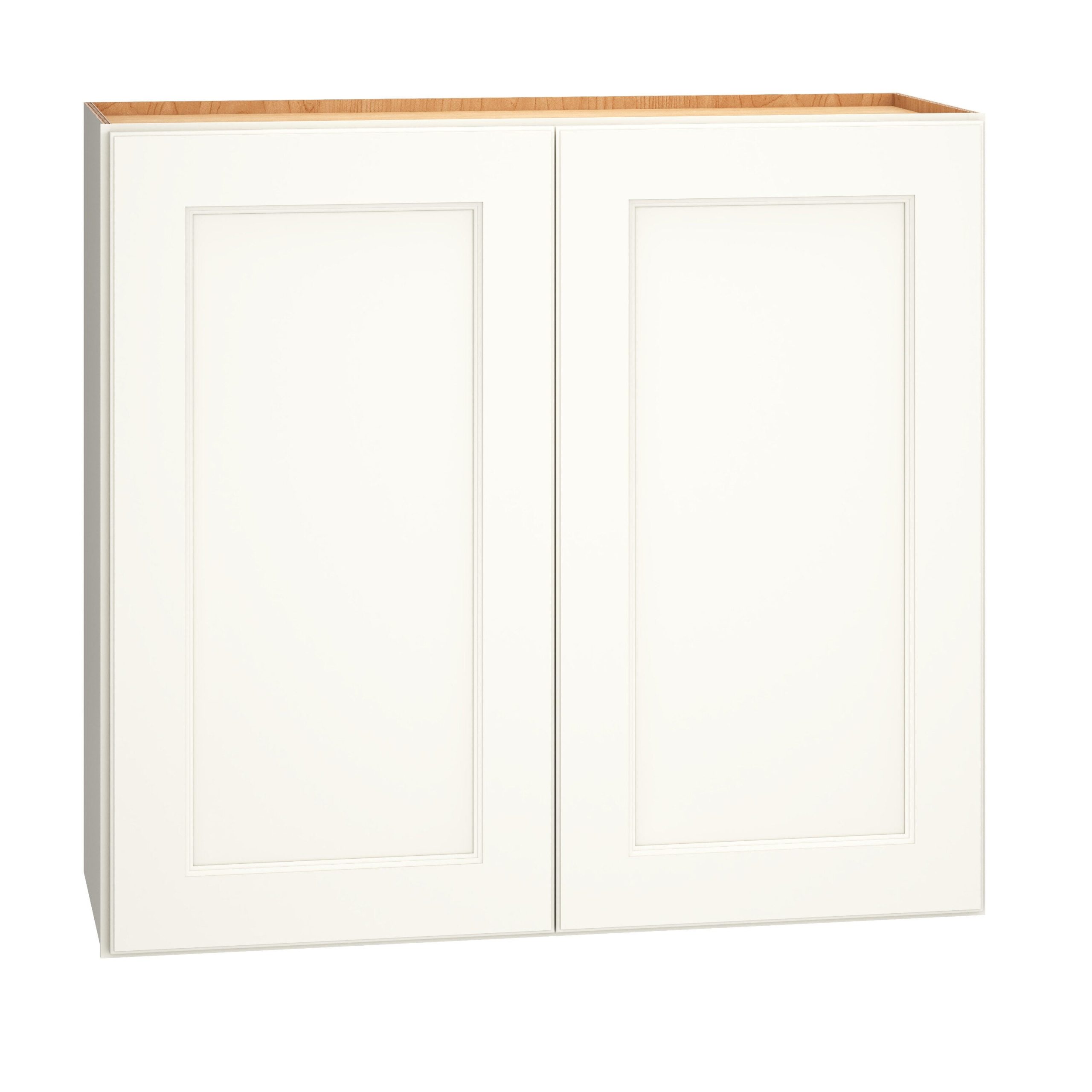 Diamond Express Macaulay 33-in W x 30-in H x 12-in D White Wall Fully Assembled Plywood Cabinet (Recessed Panel Square Door Style)