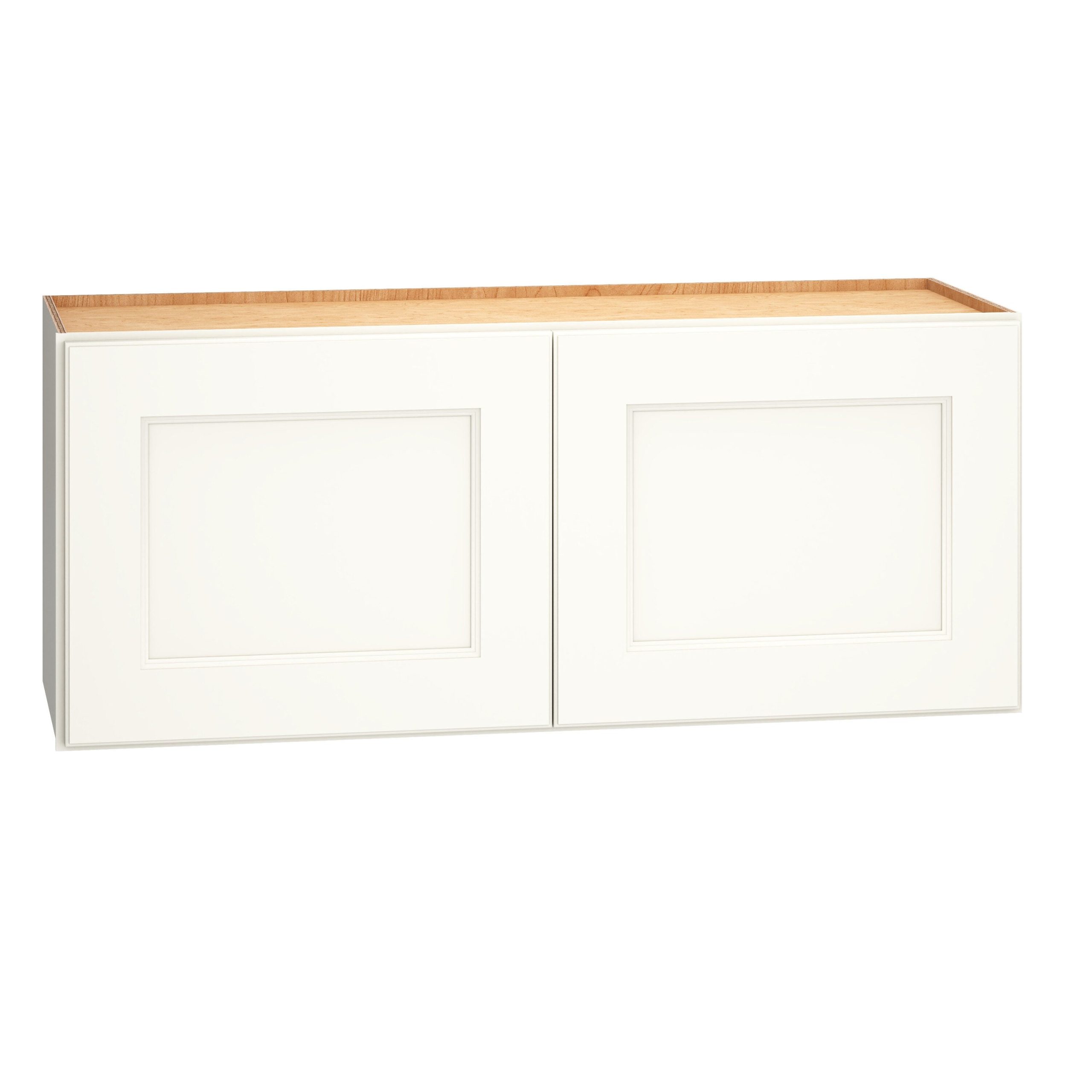 Diamond Express Macaulay 36-in W x 15-in H x 12-in D White Wall Fully Assembled Plywood Cabinet (Recessed Panel Square Door Style)