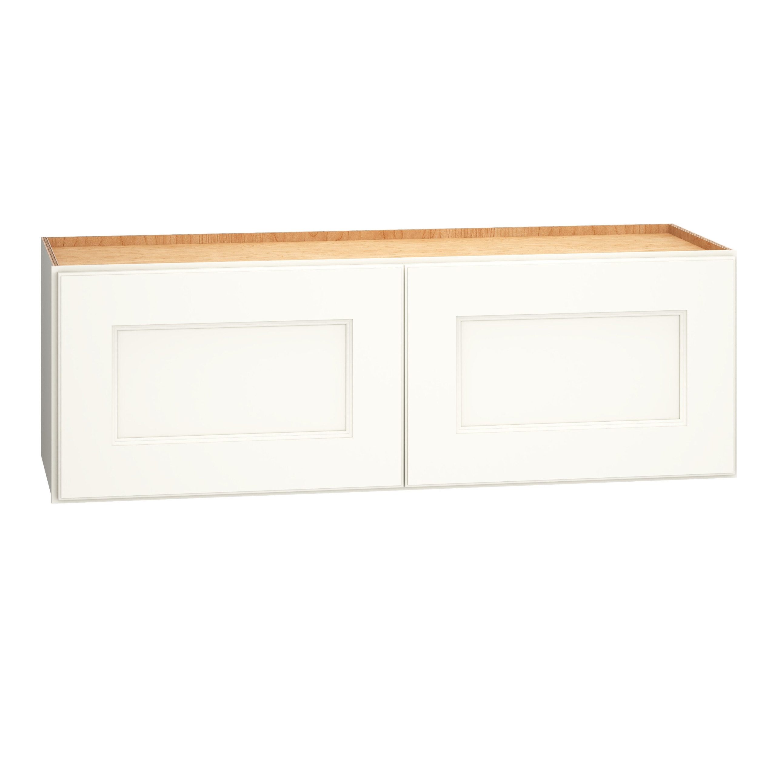 Diamond Express Macaulay 36-in W x 12-in H x 12-in D White Wall Fully Assembled Plywood Cabinet (Recessed Panel Square Door Style)