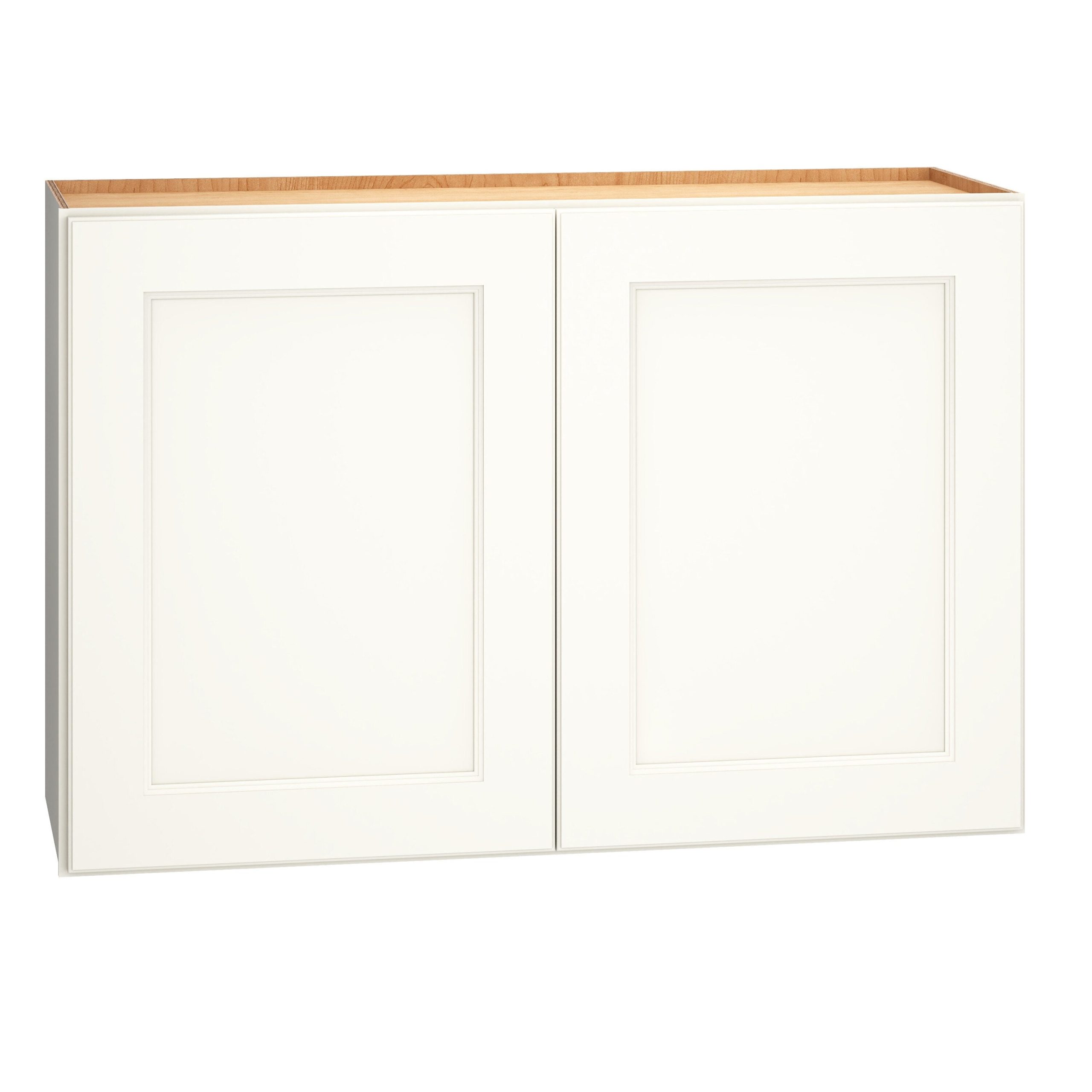 Diamond Express Macaulay 36-in W x 24-in H x 12-in D White Wall Fully Assembled Plywood Cabinet (Recessed Panel Square Door Style)
