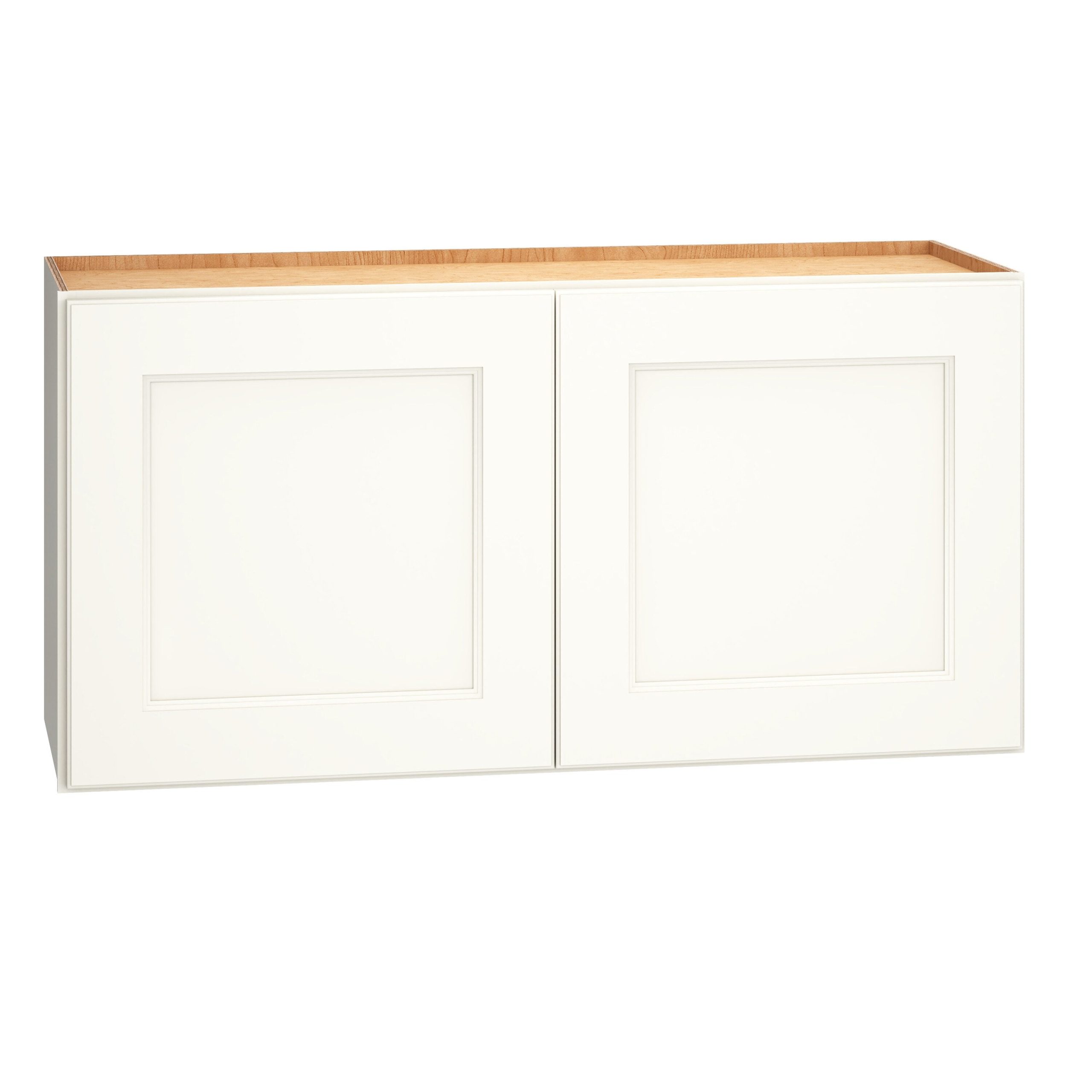 Diamond Express Macaulay 36-in W x 18-in H x 12-in D White Wall Fully Assembled Plywood Cabinet (Recessed Panel Square Door Style)