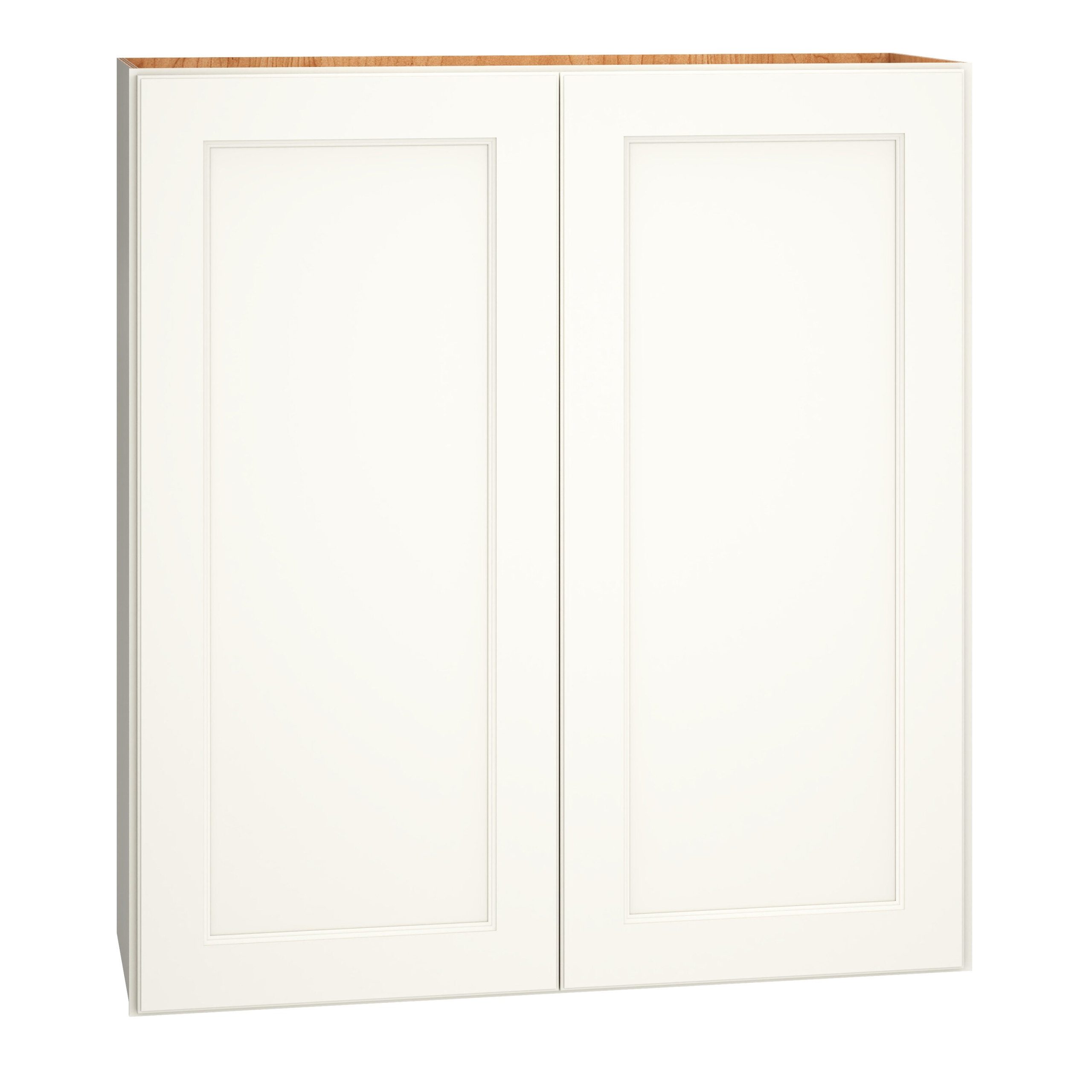 Diamond Express Macaulay 36-in W x 39-in H x 12-in D White Wall Fully Assembled Plywood Cabinet (Recessed Panel Square Door Style)