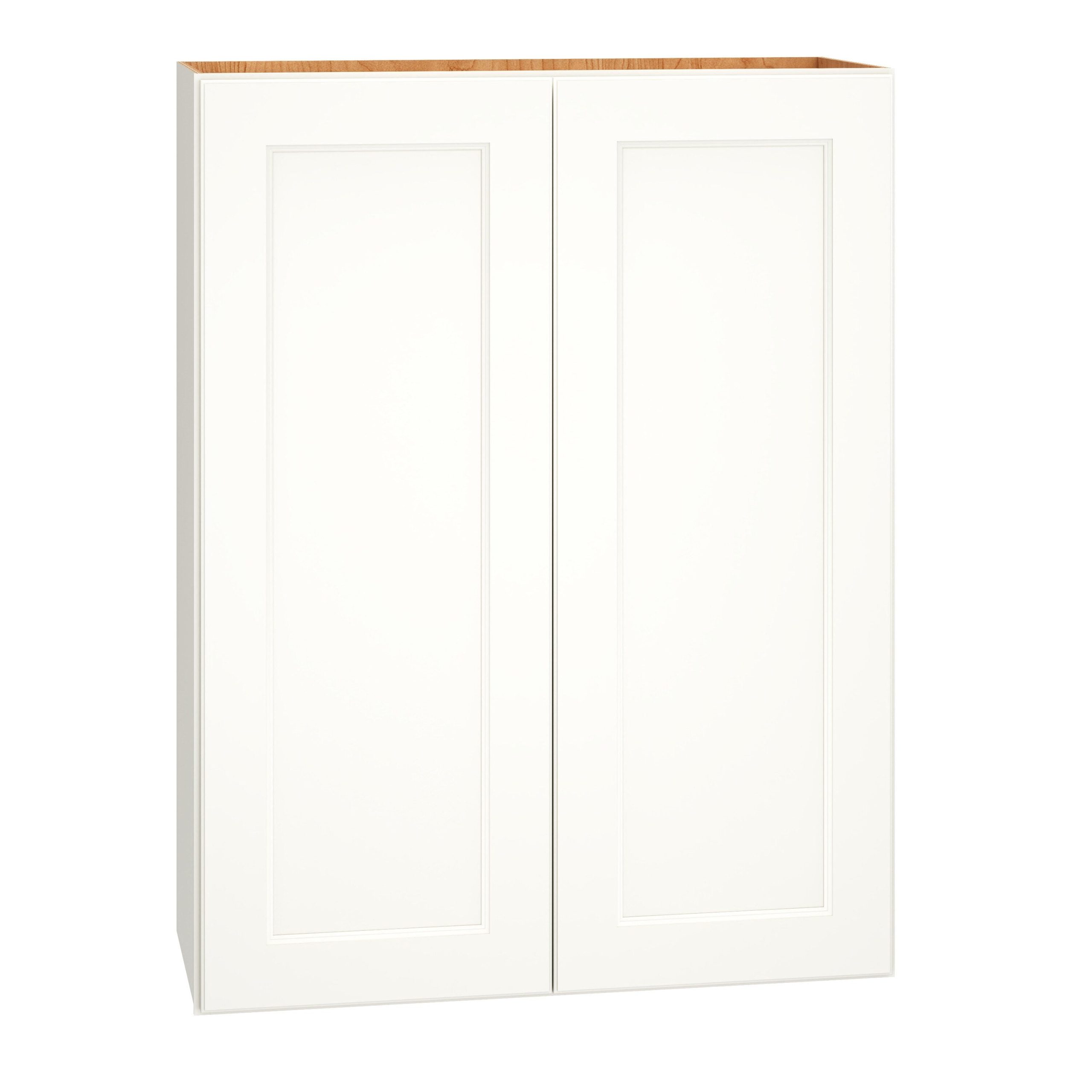 Diamond Express Macaulay 30-in W x 39-in H x 12-in D White Wall Fully Assembled Plywood Cabinet (Recessed Panel Square Door Style)
