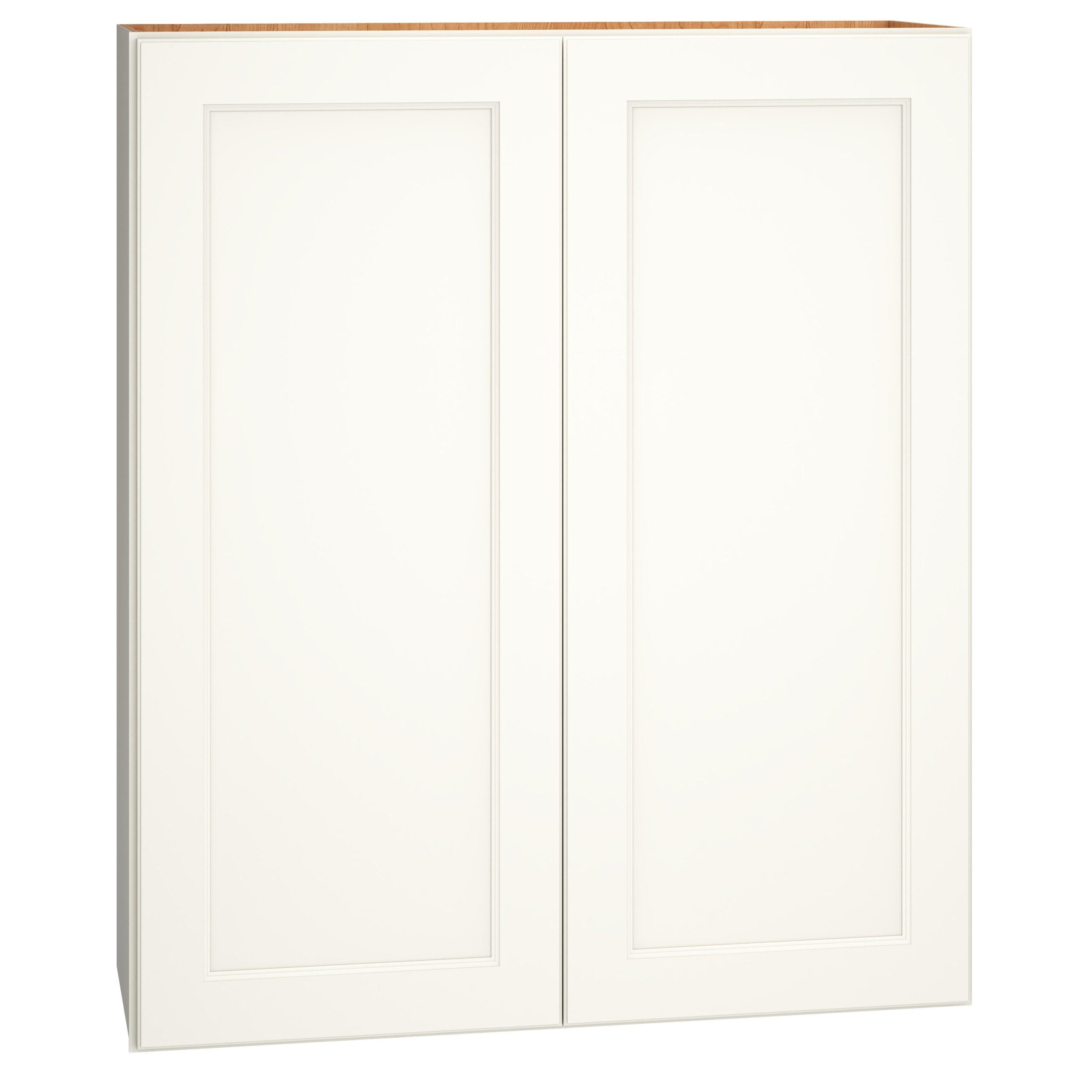 Diamond Express Macaulay 36-in W x 42-in H x 12-in D White Wall Fully Assembled Plywood Cabinet (Recessed Panel Square Door Style)