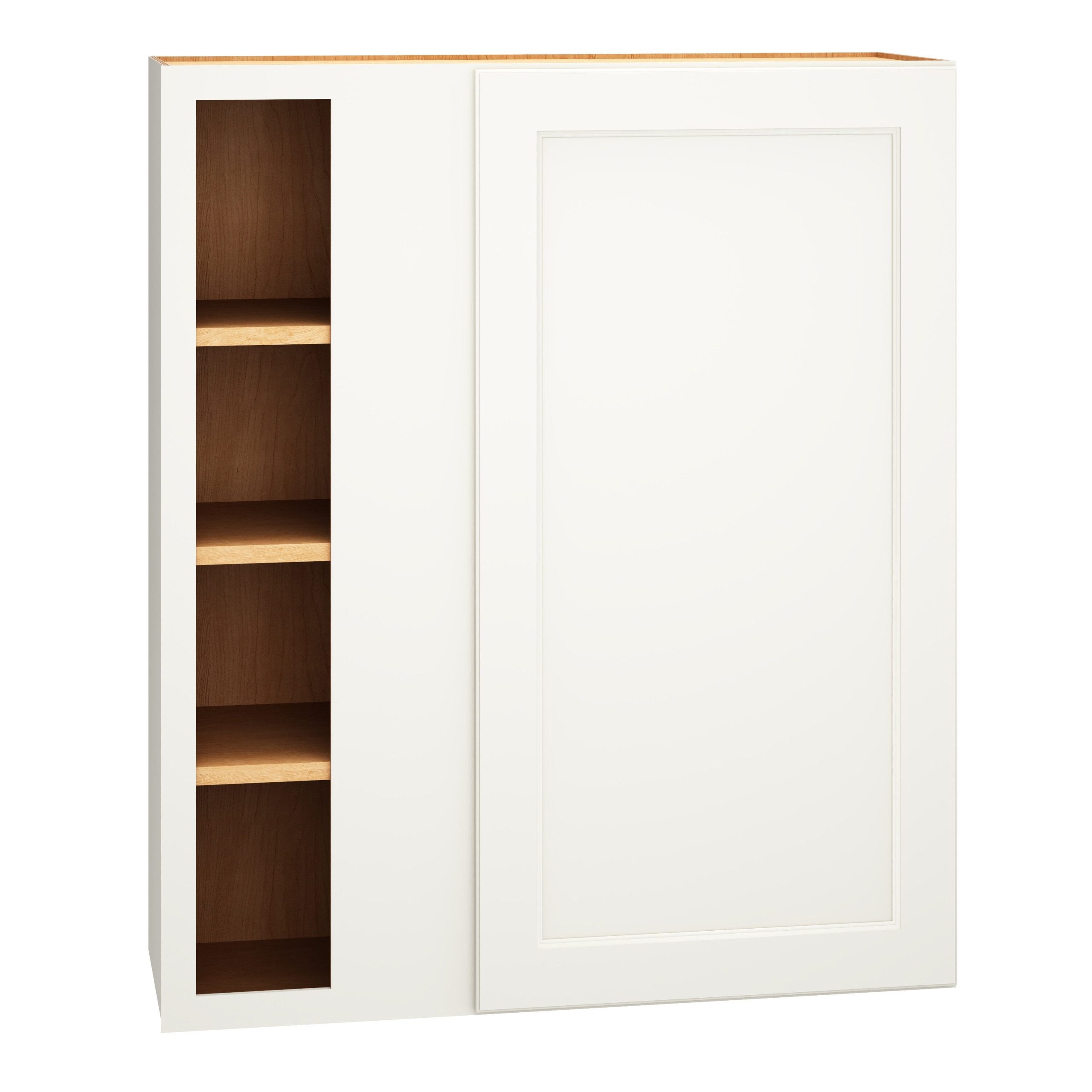 Diamond Express Macaulay 36-in W x 42-in H x 12-in D White Blind Corner Wall Fully Assembled Plywood Cabinet (Recessed Panel Square Style)