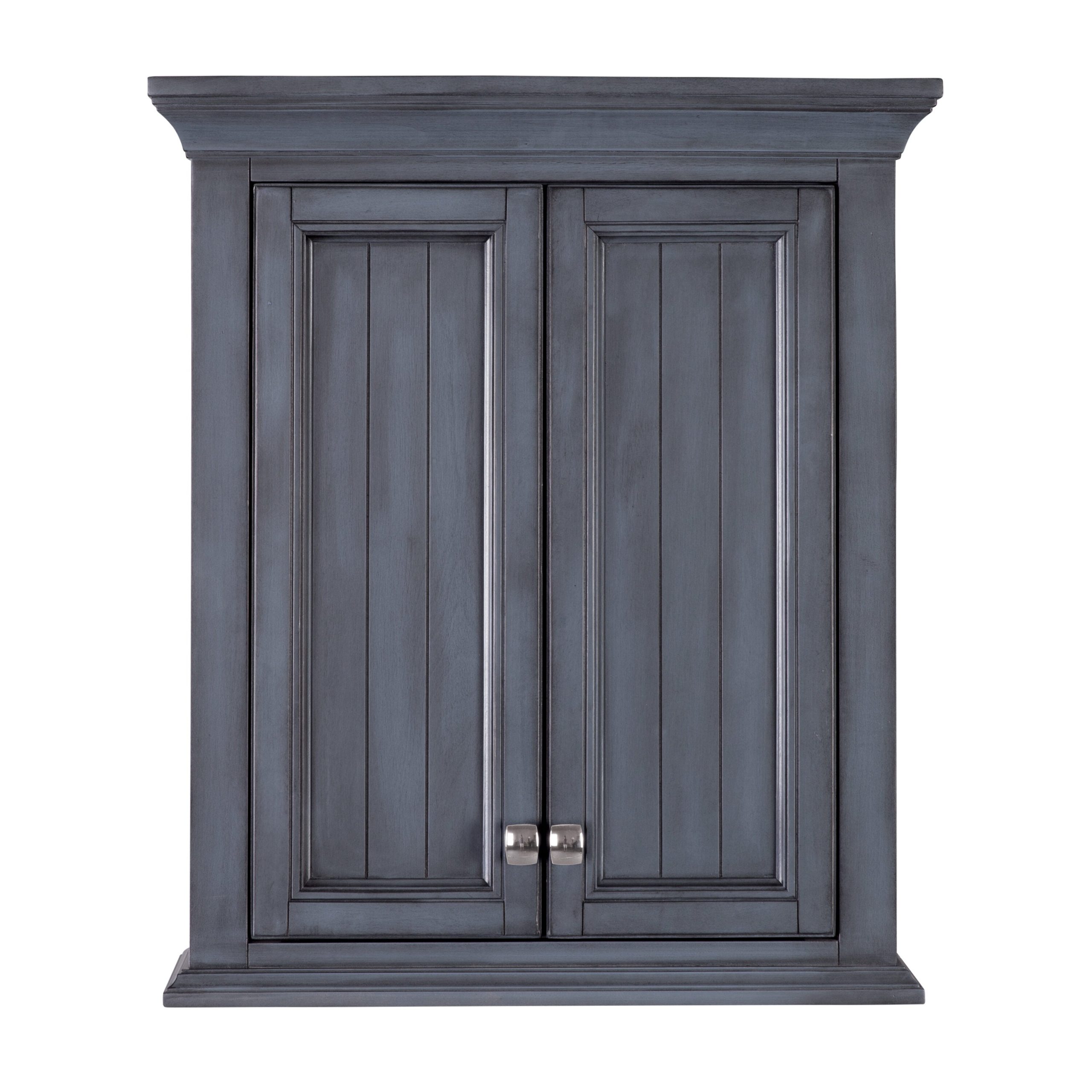 CRAFT + MAIN 24-in x 28-in x 8-in Aegean Blue Soft Close Bathroom Wall Cabinet