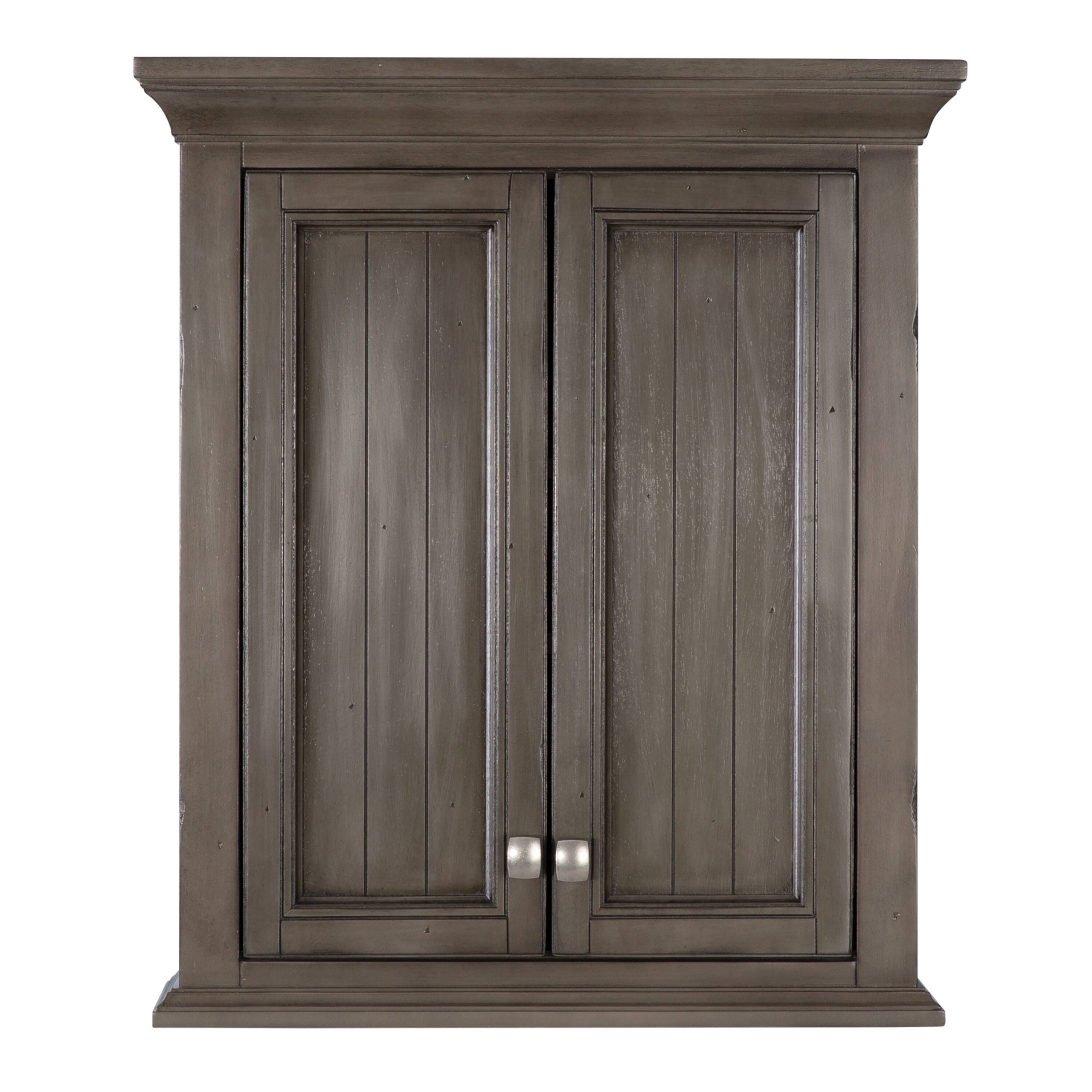 CRAFT + MAIN 24-in x 28-in x 8-in Harbor Blue Soft Close Bathroom Wall Cabinet