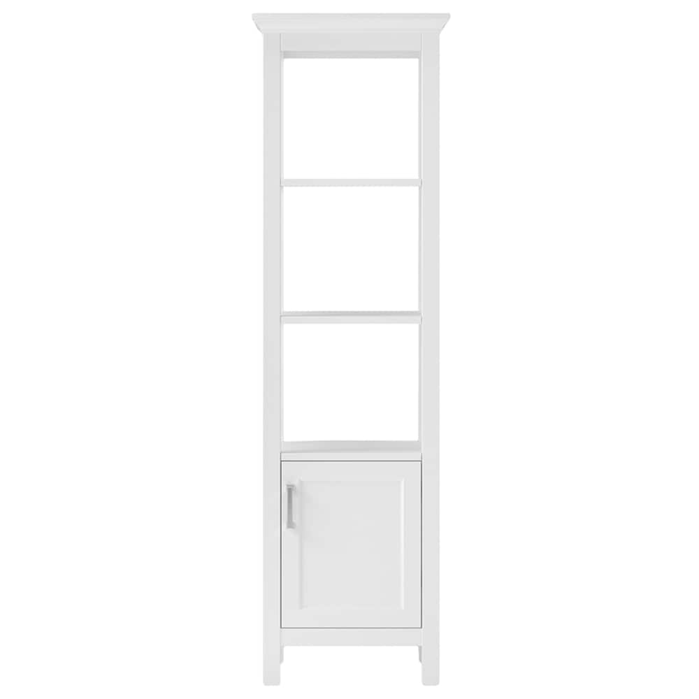 CRAFT + MAIN Hollis 19-in x 70-in x 15-in White Wood Freestanding Soft Close Linen Cabinet