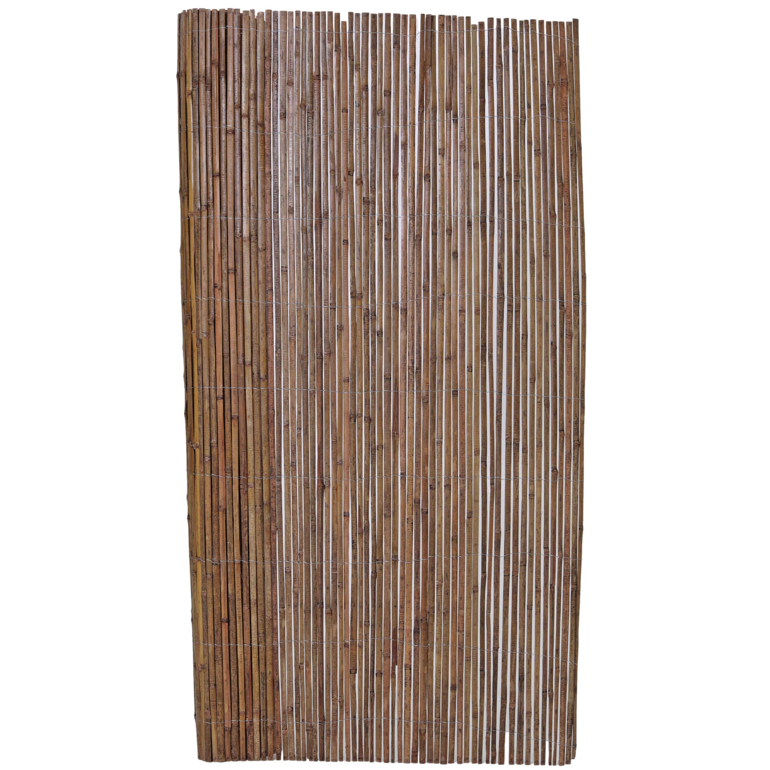 Backyard X-Scapes 6-ft x 16-ft Bamboo Semi-privacy No Dig Fence Panel