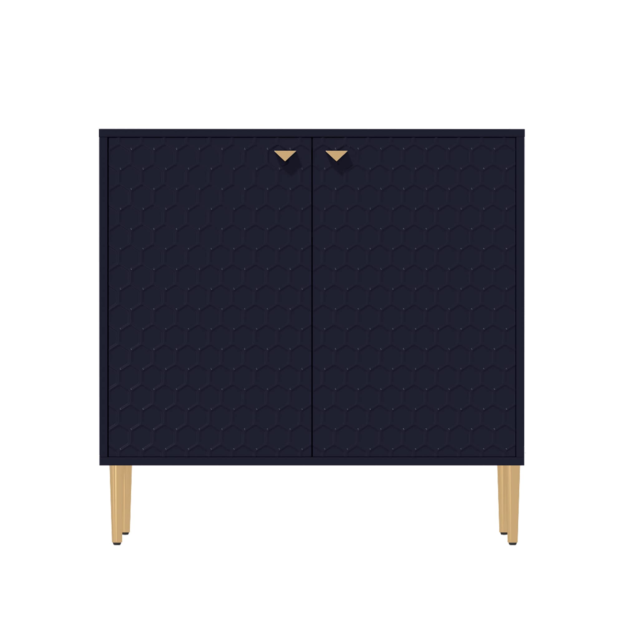 Clihome 2-Door Cabinets 31.5-in W x 32-in H Wood Composite Blue Freestanding Utility Storage Cabinet