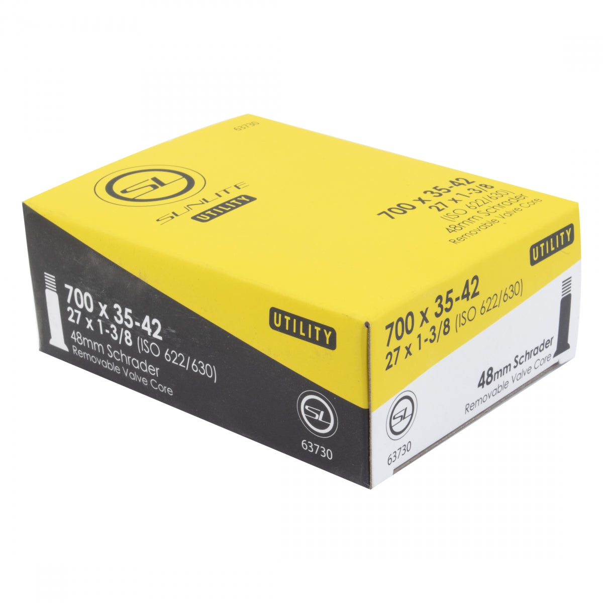Sunlite Utili-T Standard Schrader Valve Tubes 700x35-42 (27x1-3/8) SV 48mm 0d