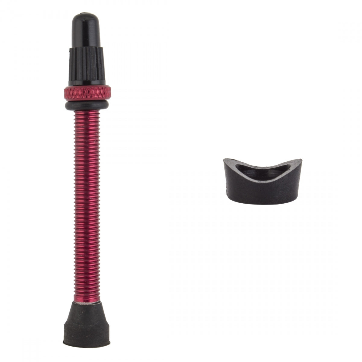 Origin8 Tubeless Alloy Presta Valve Tubeless Valve 55mm Single Red