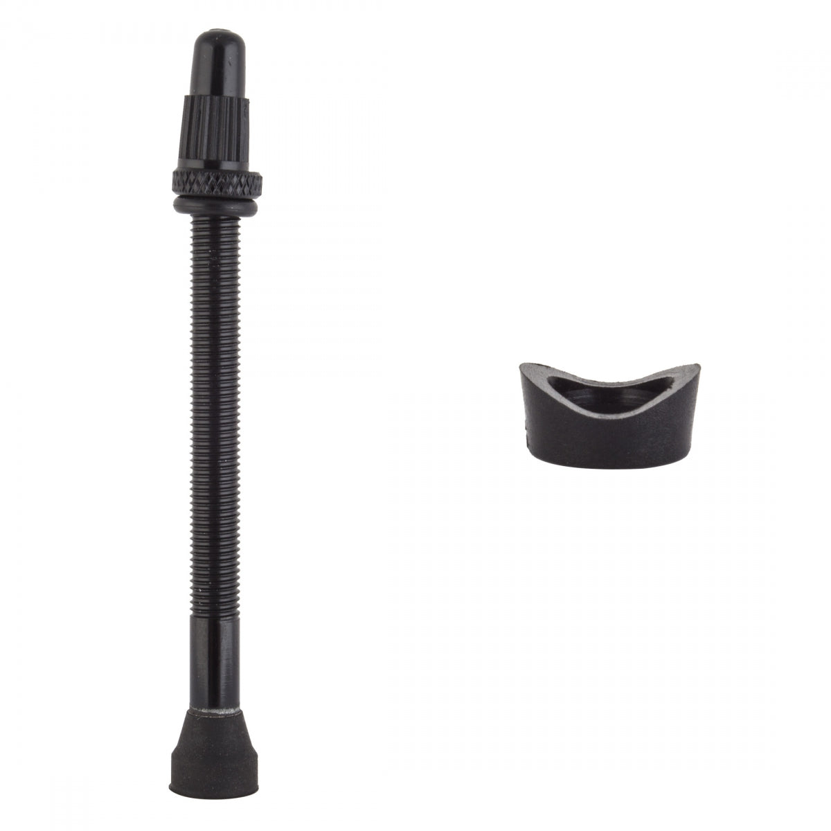 Origin8 Tubeless Alloy Presta Valve Tubeless Valve 70mm Single Black
