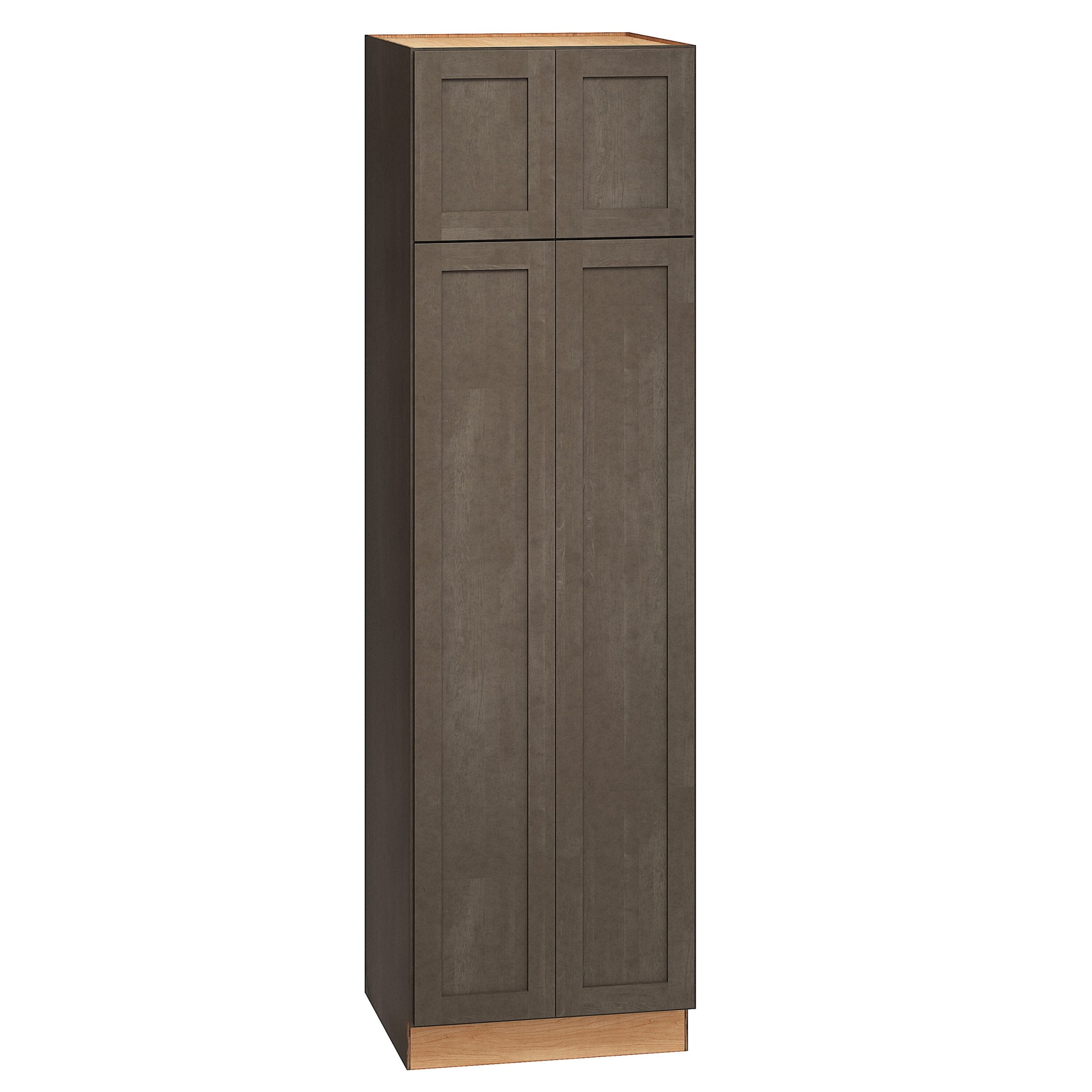 Diamond Express Jamestown 24-in W x 84-in H x 24-in D Colt Brown Pantry Fully Assembled Plywood Cabinet (Recessed Panel Shaker Door Style)