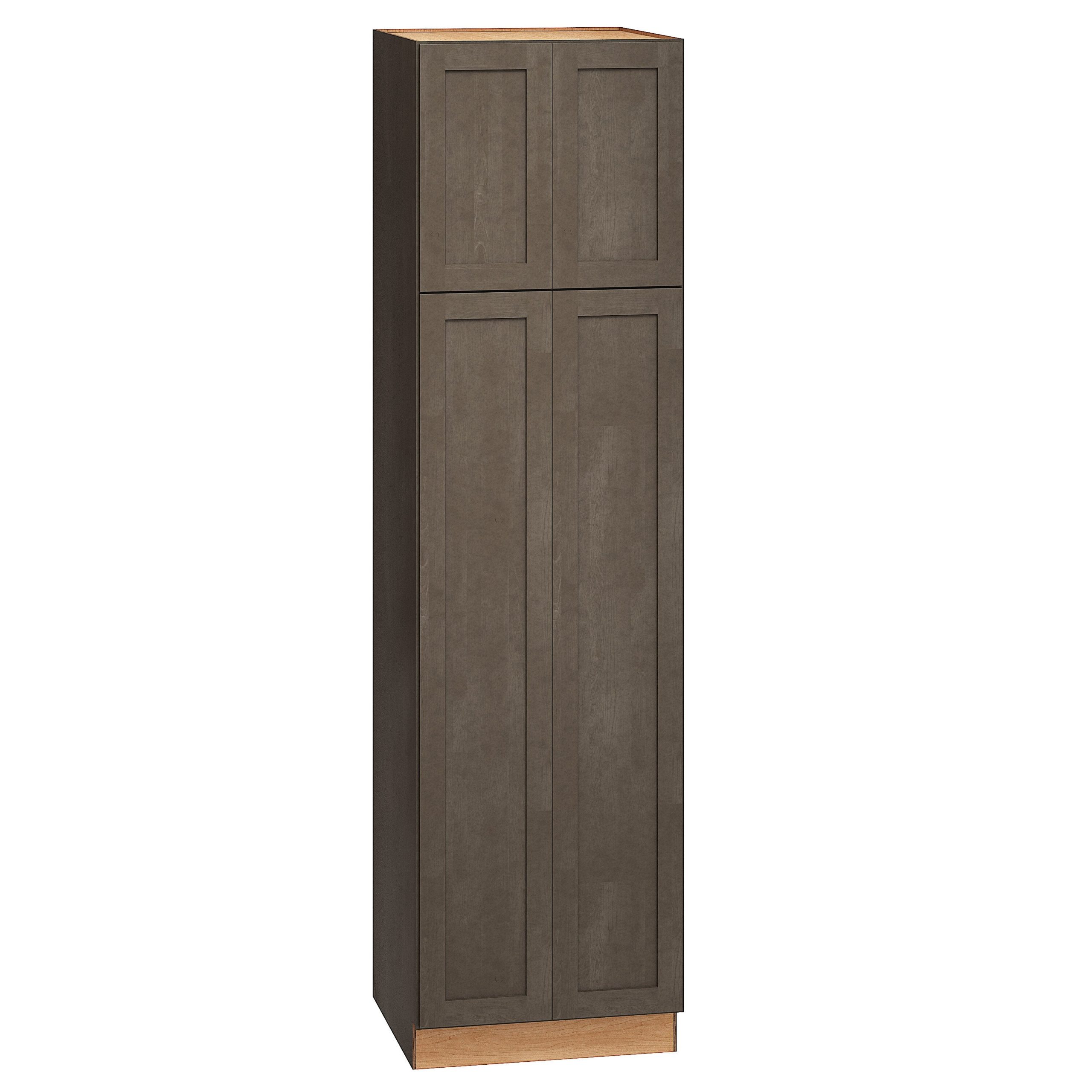 Diamond Express Jamestown 24-in W x 90-in H x 24-in D Colt Brown Pantry Fully Assembled Plywood Cabinet (Recessed Panel Square Door Style)