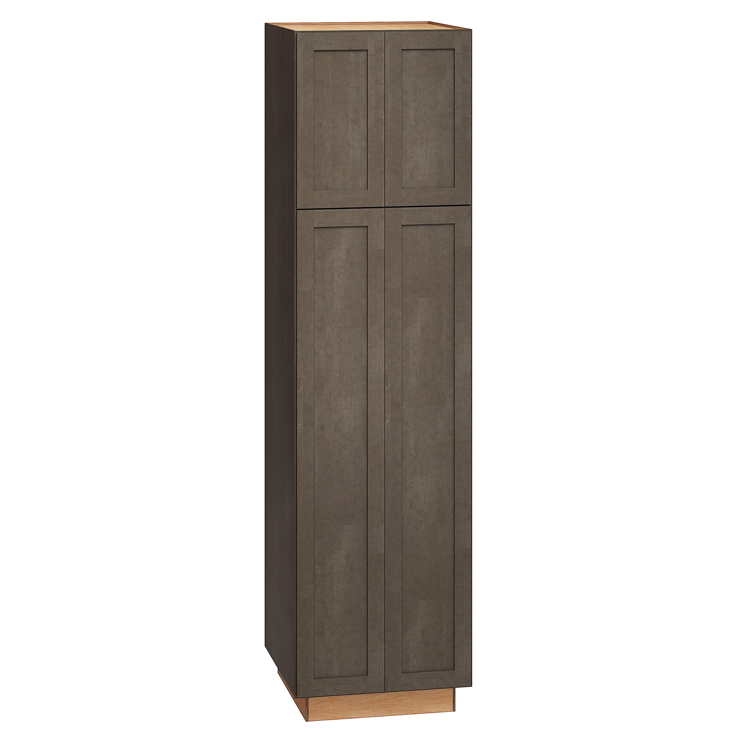 Diamond Express Jamestown 24-in W x 96-in H x 24-in D Colt Brown Pantry Fully Assembled Plywood Cabinet (Recessed Panel Shaker Door Style)