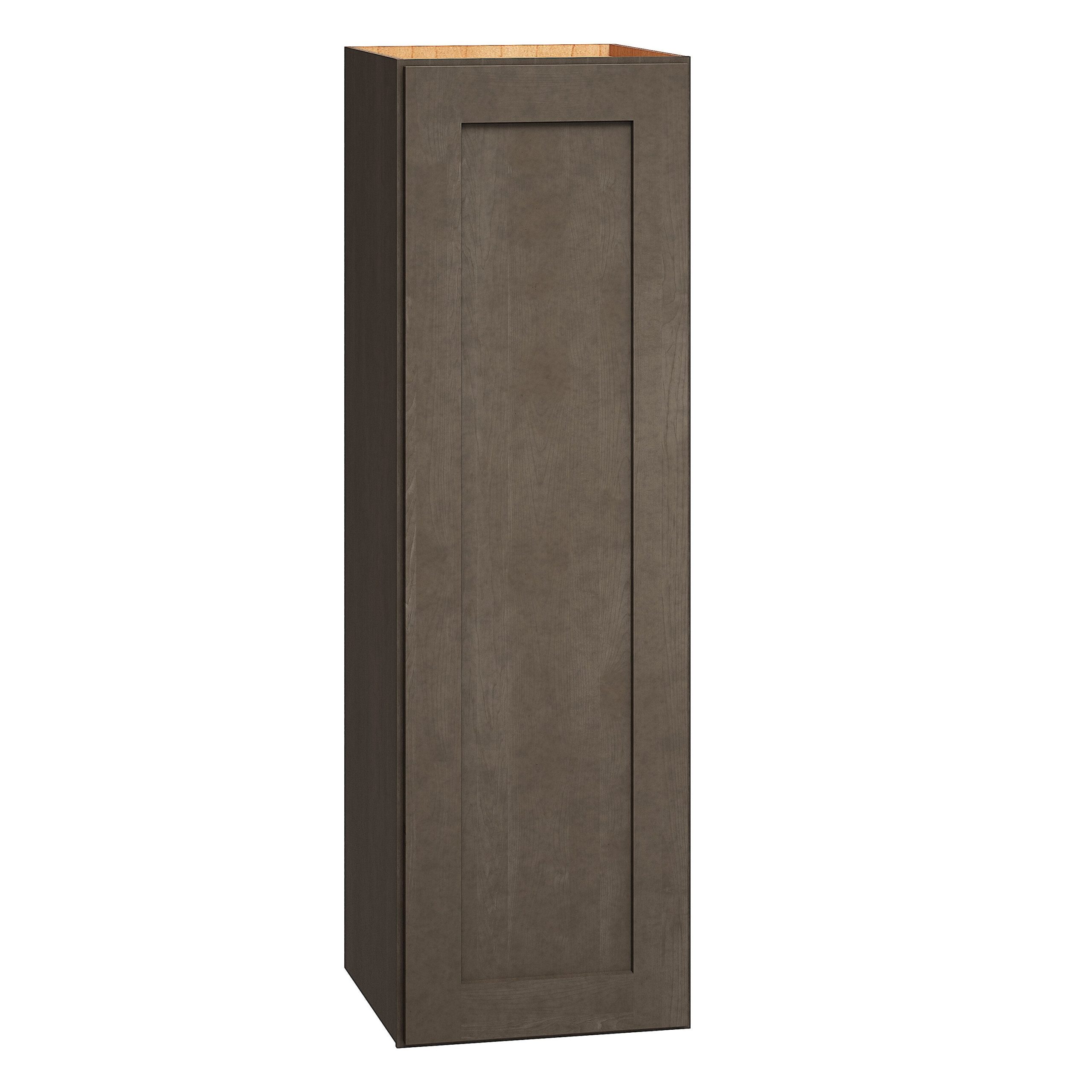 Diamond Express Jamestown 12-in W x 39-in H x 12-in D Colt Brown Wall Fully Assembled Plywood Cabinet (Recessed Panel Square Door Style)