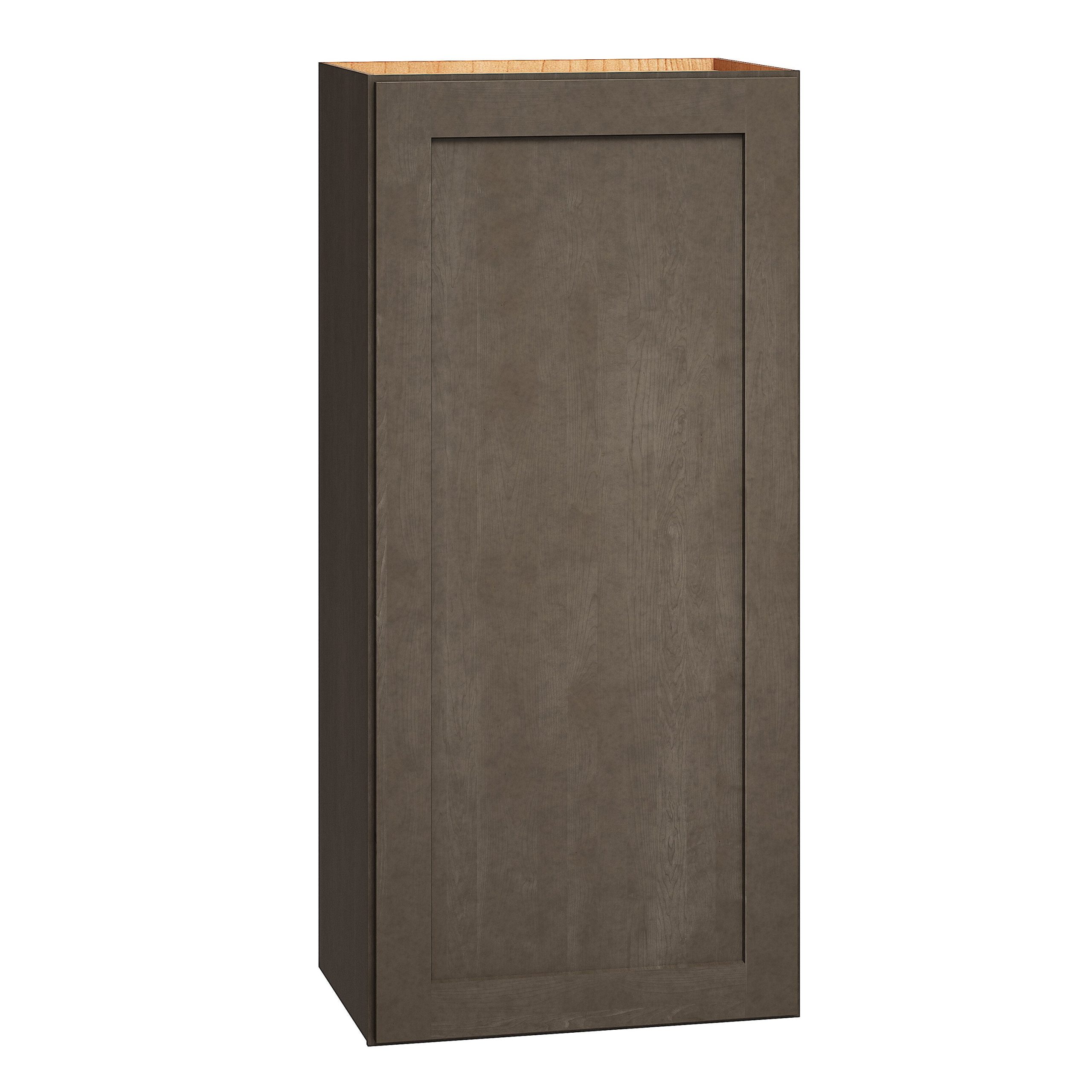 Diamond Express Jamestown 18-in W x 39-in H x 12-in D Colt Brown Wall Fully Assembled Plywood Cabinet (Recessed Panel Square Door Style)