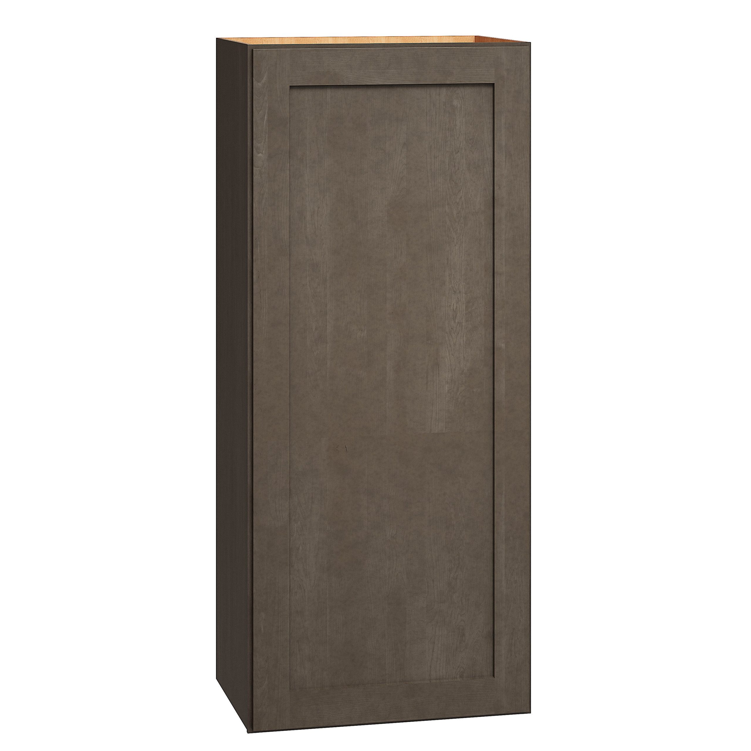 Diamond Express Jamestown 18-in W x 42-in H x 12-in D Colt Brown Wall Fully Assembled Plywood Cabinet (Recessed Panel Square Door Style)