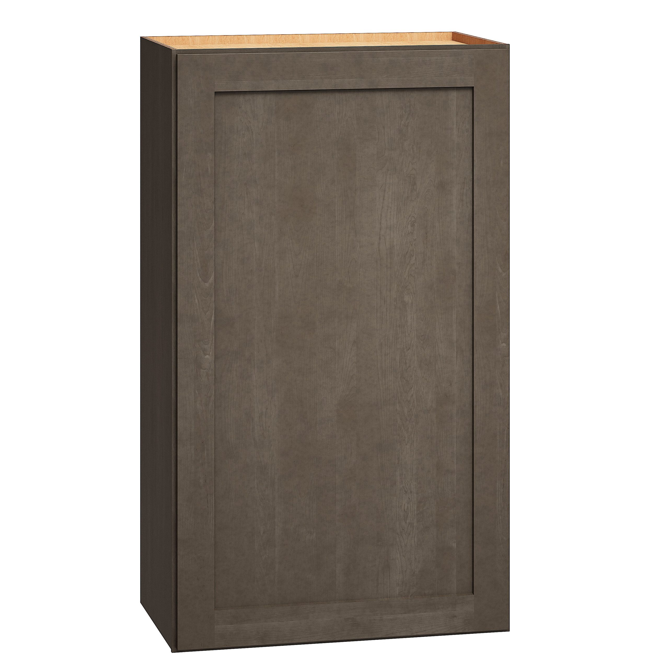 Diamond Express Jamestown 21-in W x 36-in H x 12-in D Colt Brown Wall Fully Assembled Plywood Cabinet (Recessed Panel Shaker Door Style)