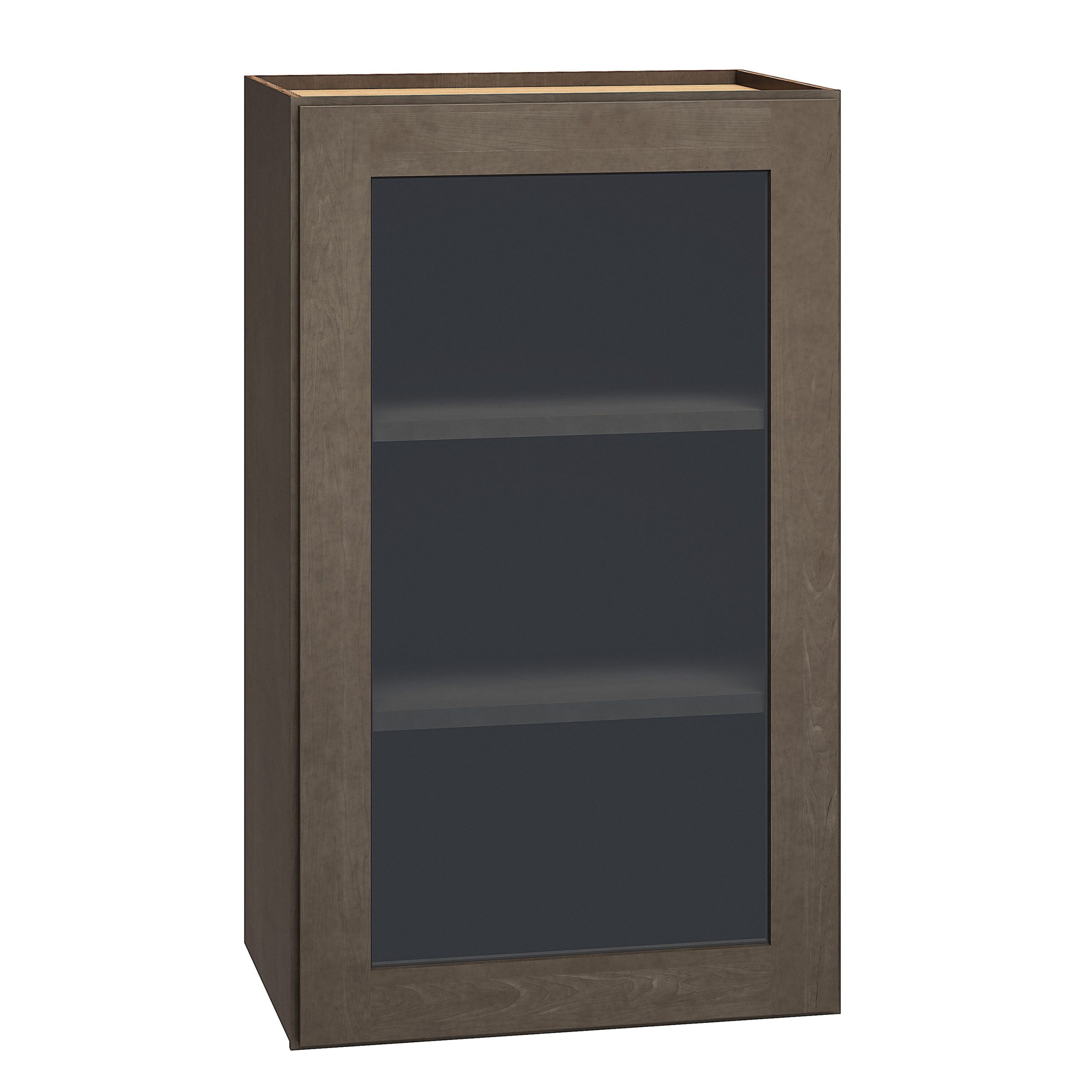 Diamond Express Jamestown 18-in W x 30-in H x 12-in D Colt Brown Wall Fully Assembled Plywood Cabinet (Recessed Panel Shaker Door Style)