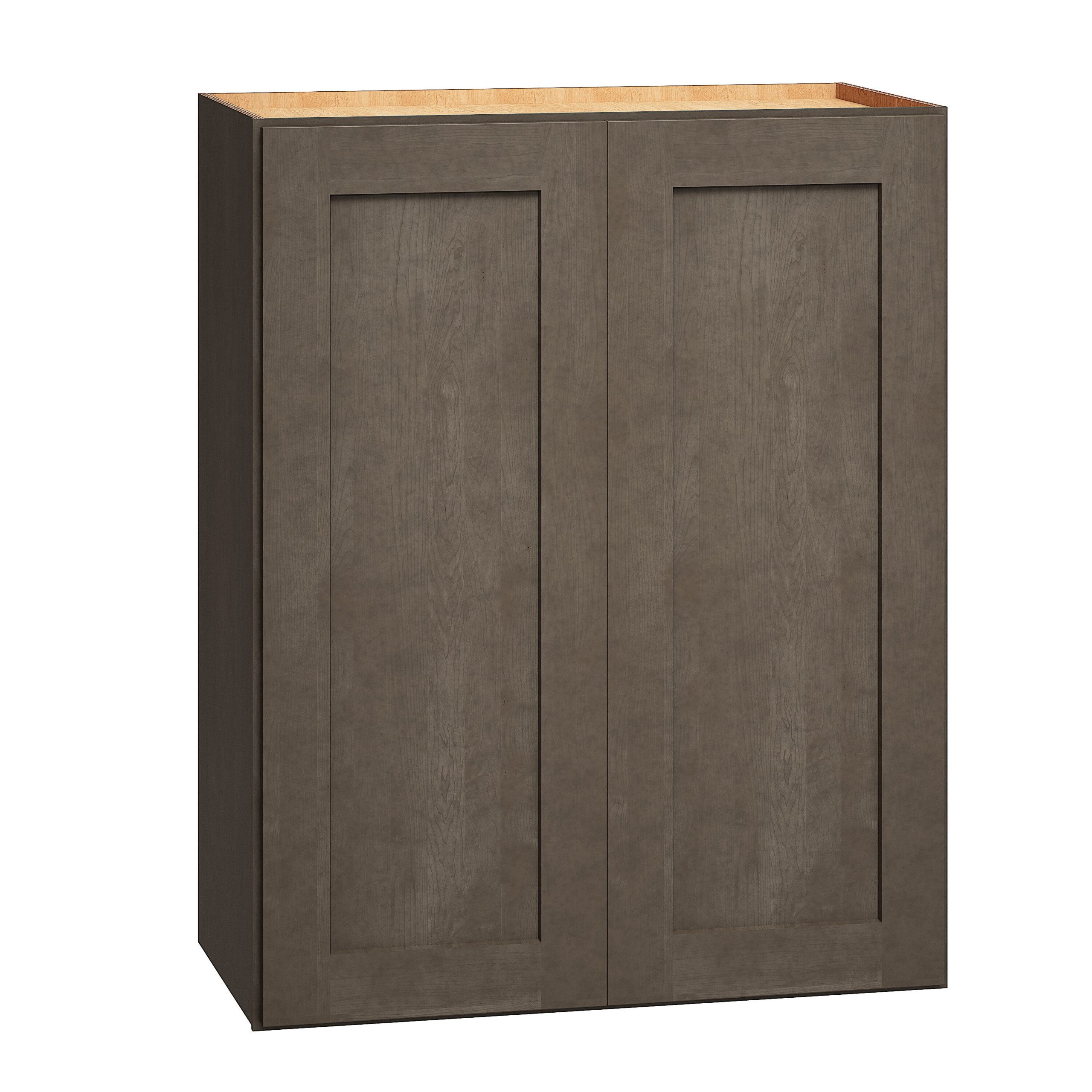 Diamond Express Jamestown 24-in W x 30-in H x 12-in D Colt Brown Wall Fully Assembled Plywood Cabinet (Recessed Panel Shaker Door Style)