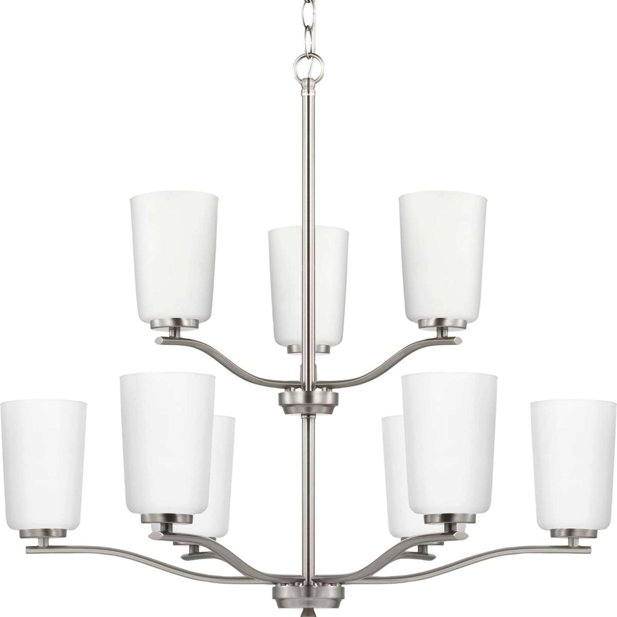 Progress Lighting Adley 9-Light Brushed Nickel Transitional Chandelier