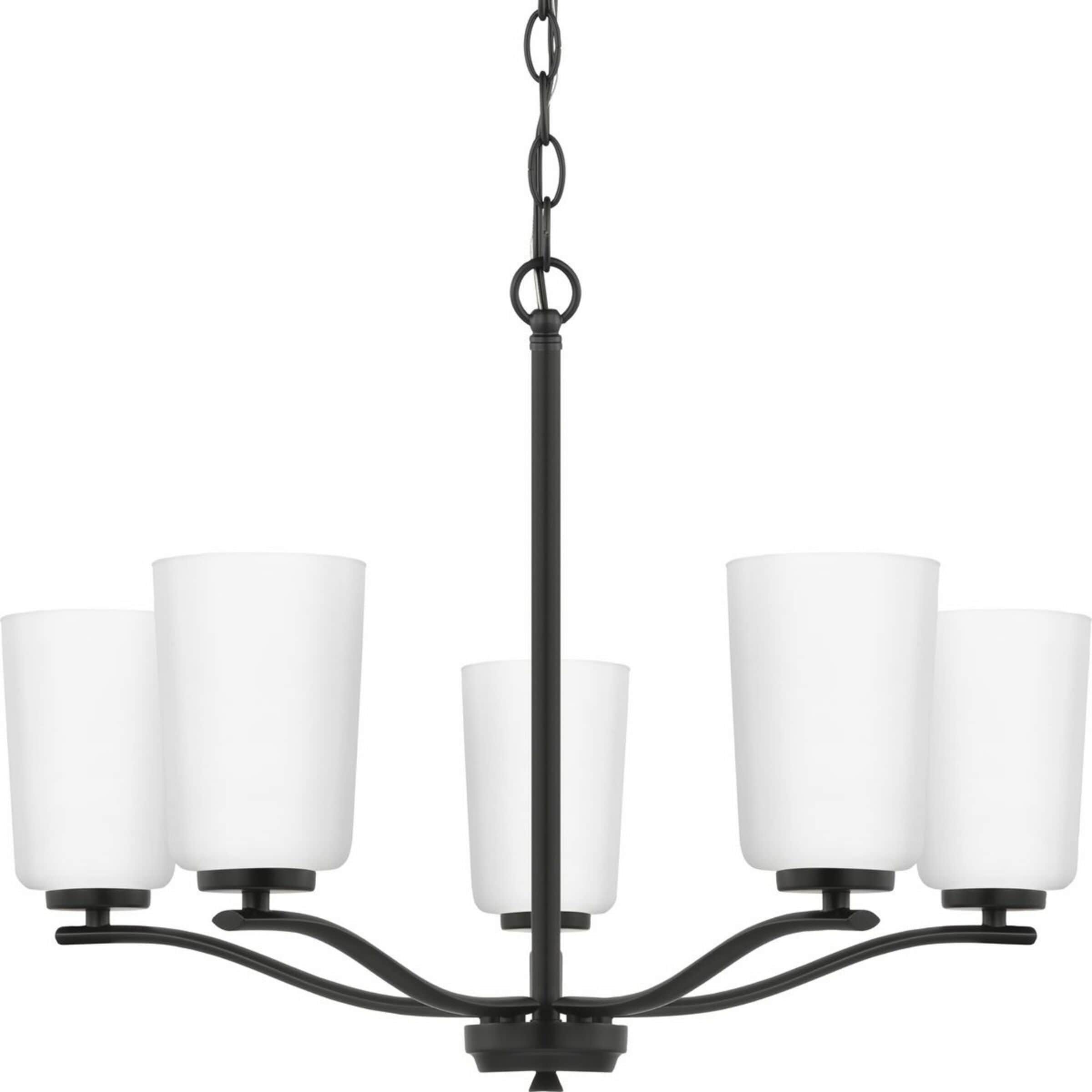 Progress Lighting Adley 5-Light Matte Black Transitional Chandelier