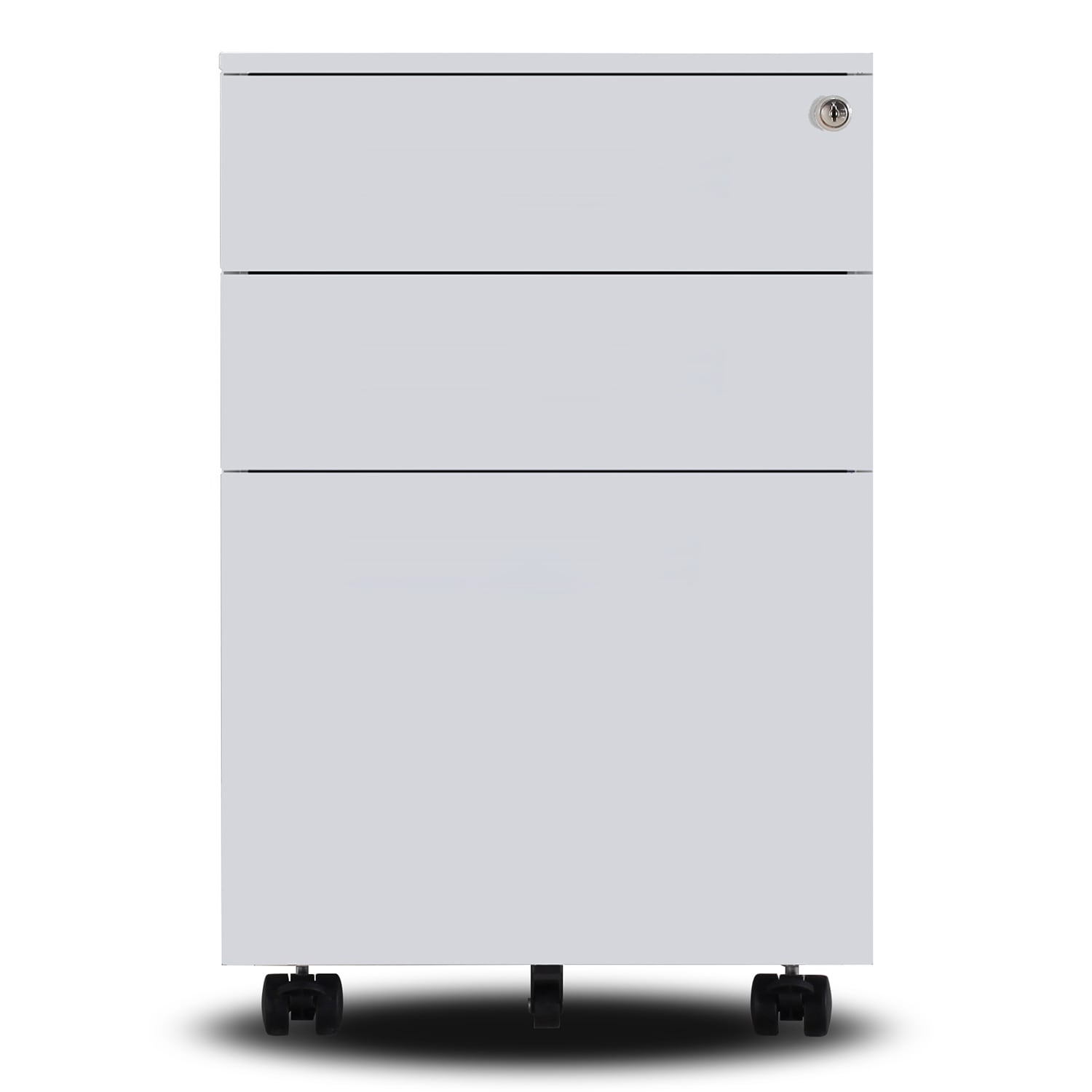 GZMR 3 Drawer File Cabinet White 3-Drawer 15.35-in File Cabinet