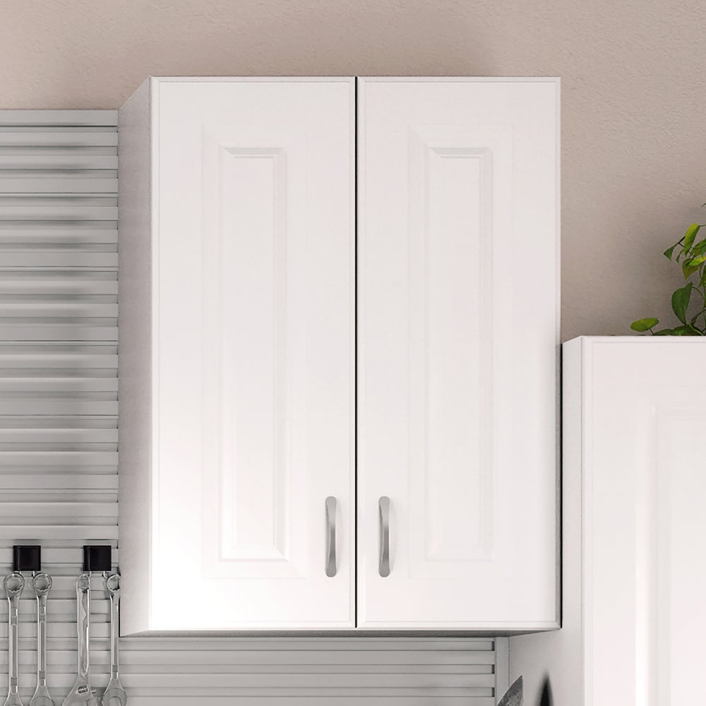 Estate 23.75-in W x 32-in H Wood Composite White Wall-mount Utility Storage Cabinet