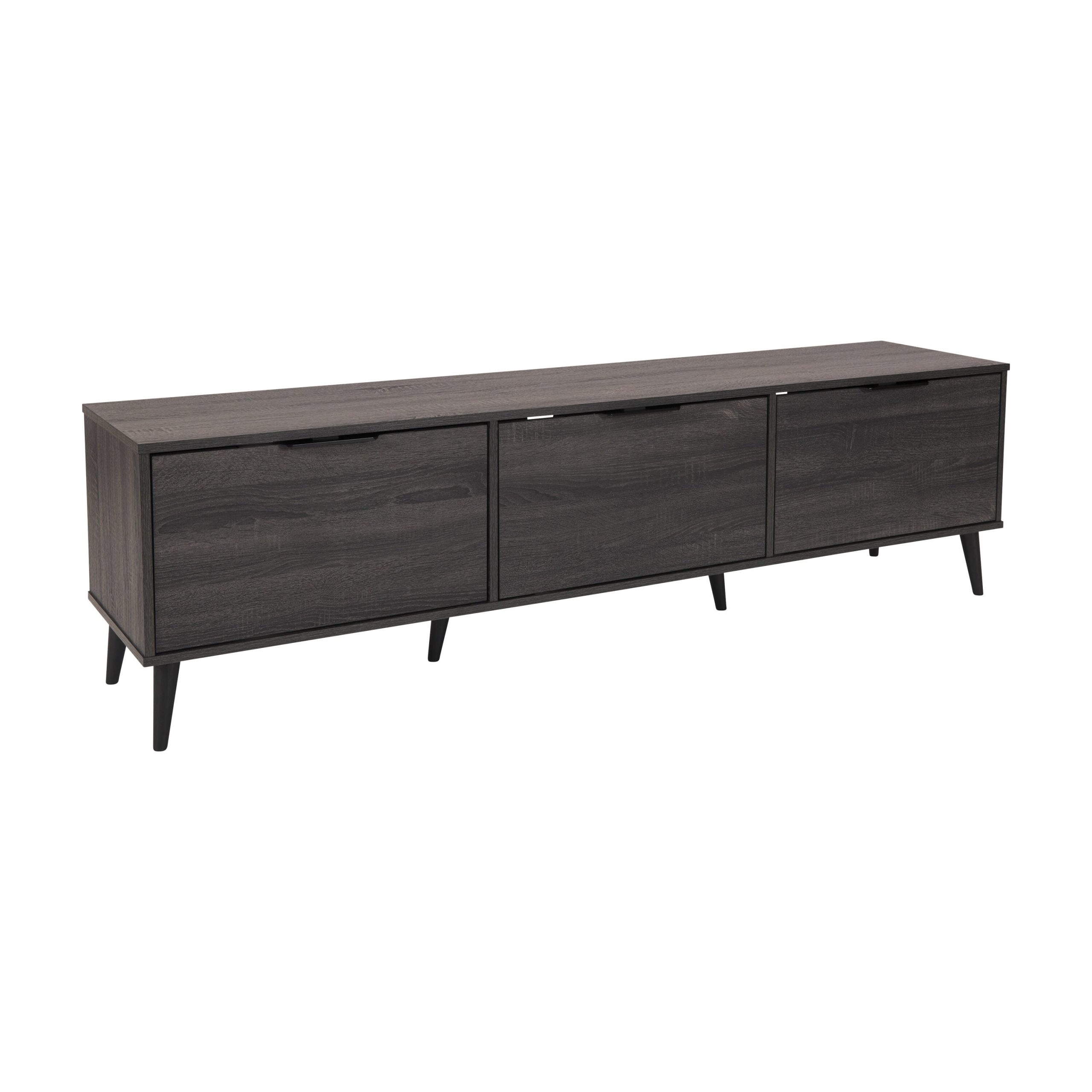CorLiving Cole Dark Gray TV Stand with Cabinet Storage for TVs up to 85in