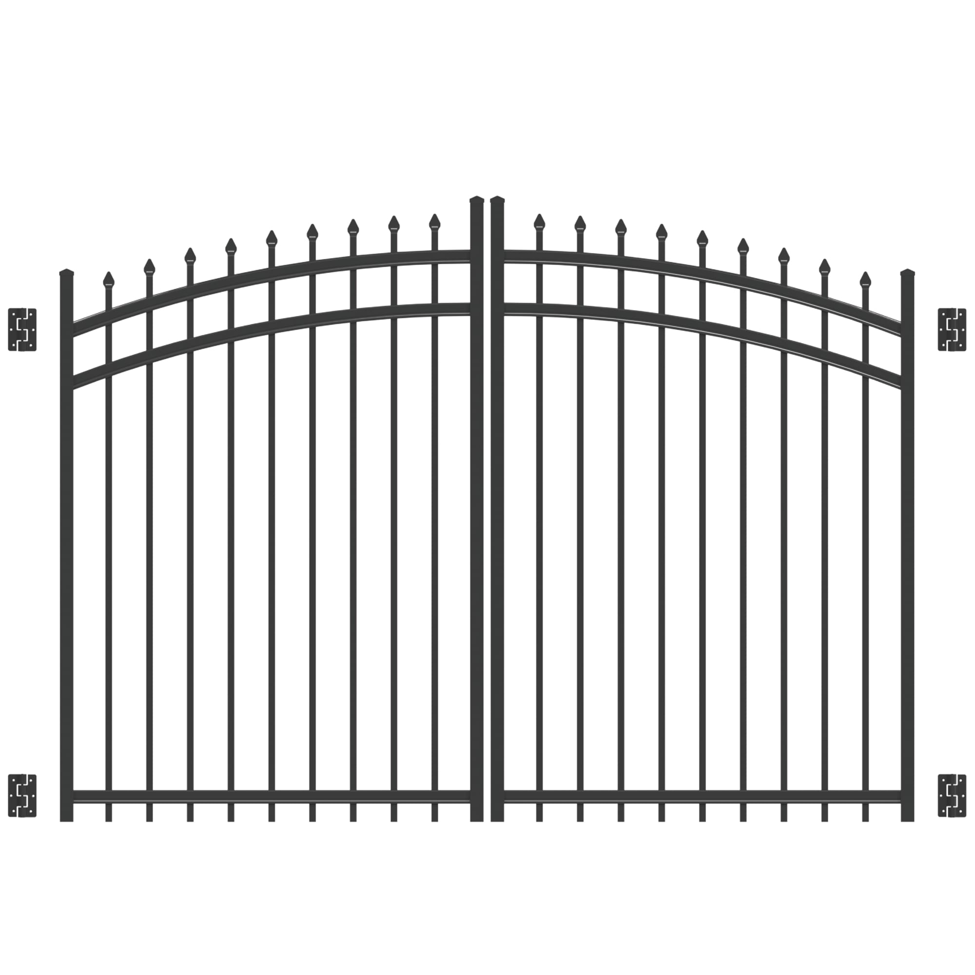 Freedom 5.02-ft Black Aluminum Driveway Gate