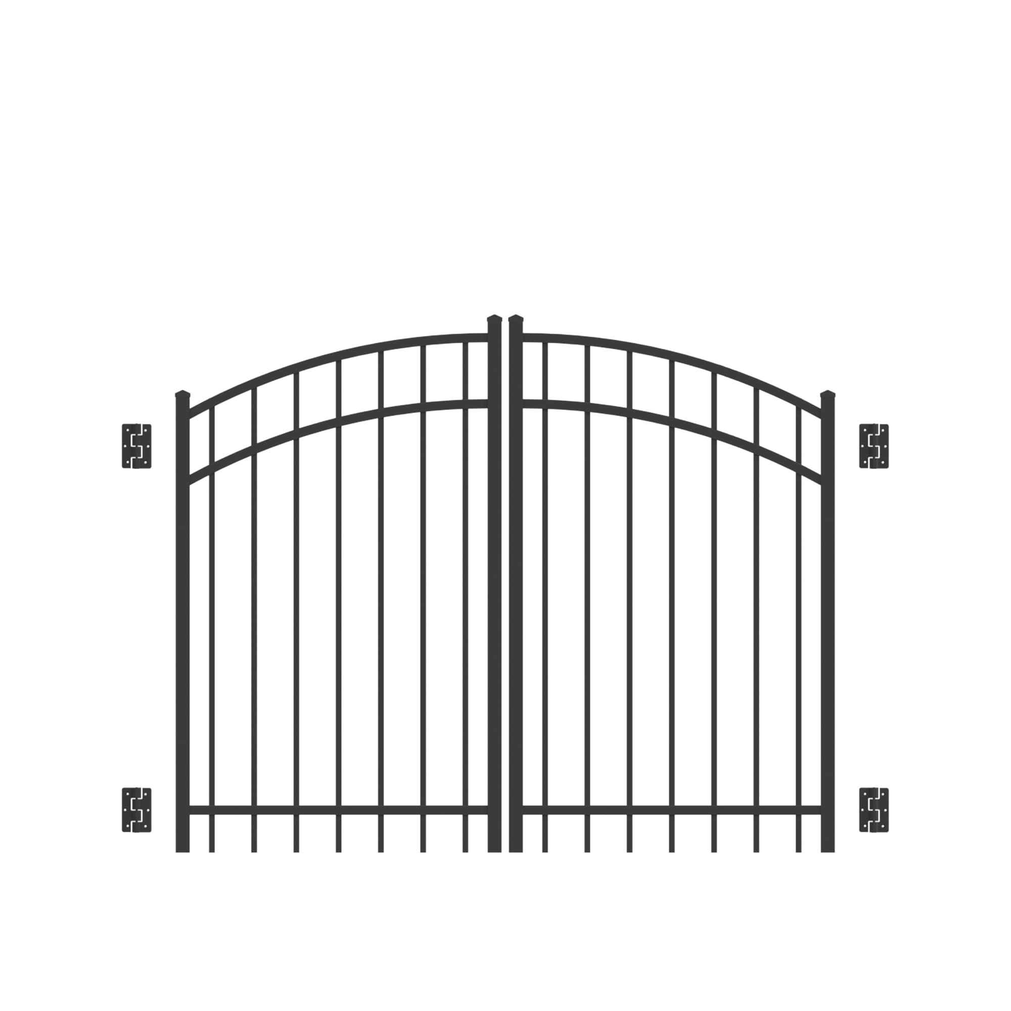 Freedom 5.75-ft x 4.04-ft Black Aluminum Driveway Gate