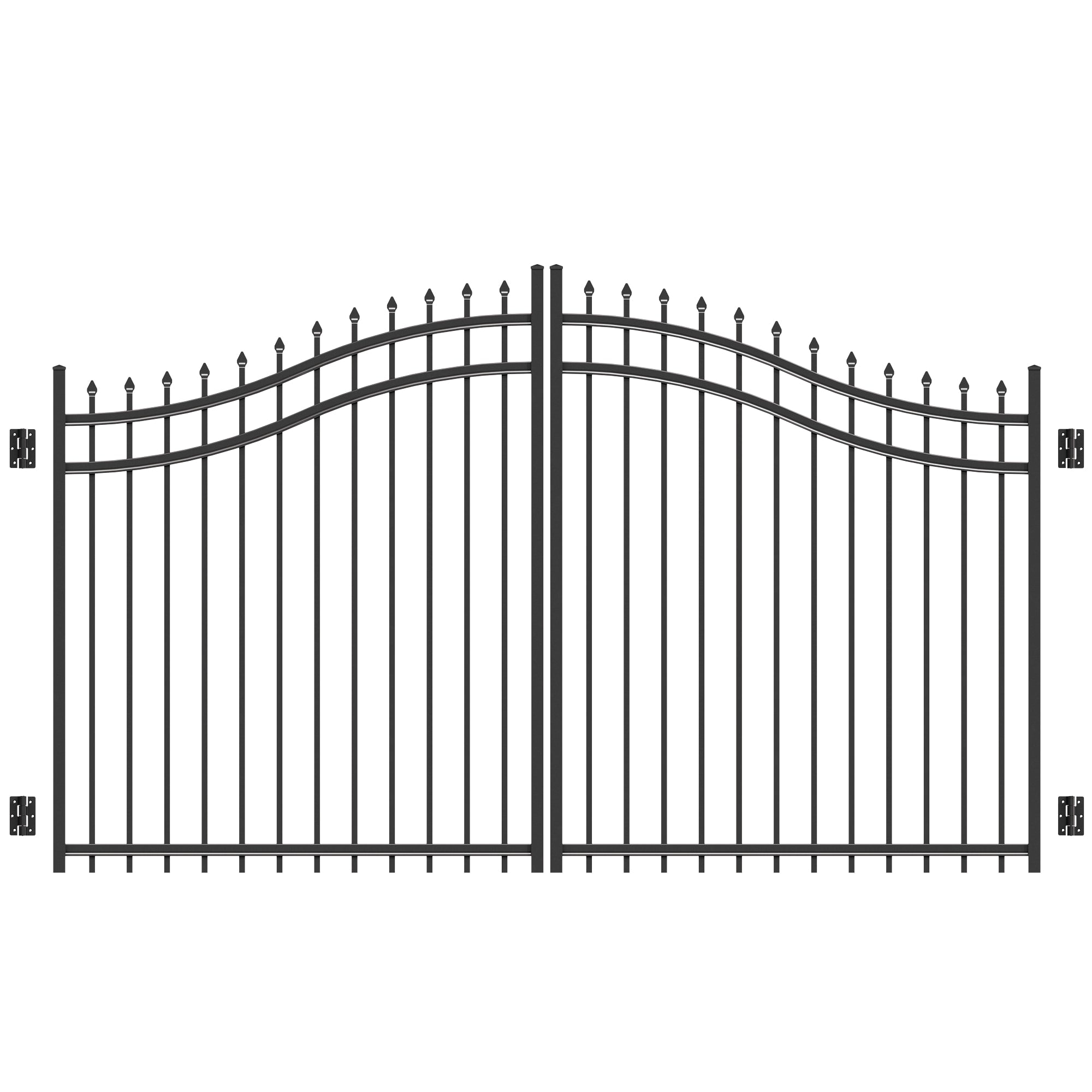 Freedom 5-ft Black Aluminum Driveway Gate