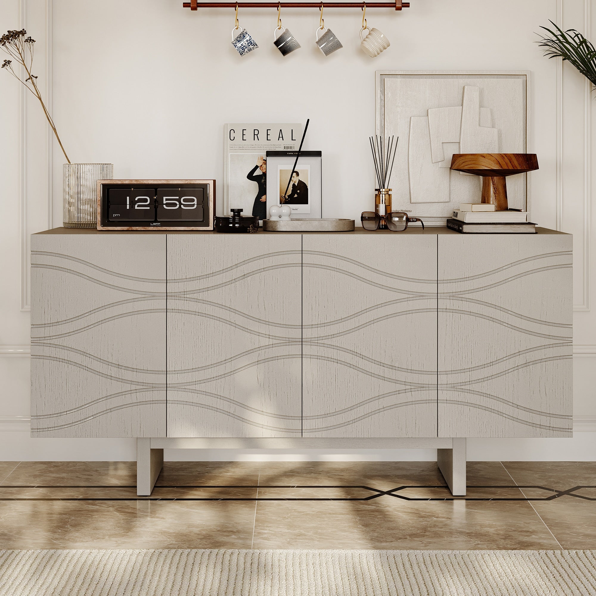 GZMR 15.75-in W x 30.71-in H Mdf White Freestanding Utility Storage Cabinet