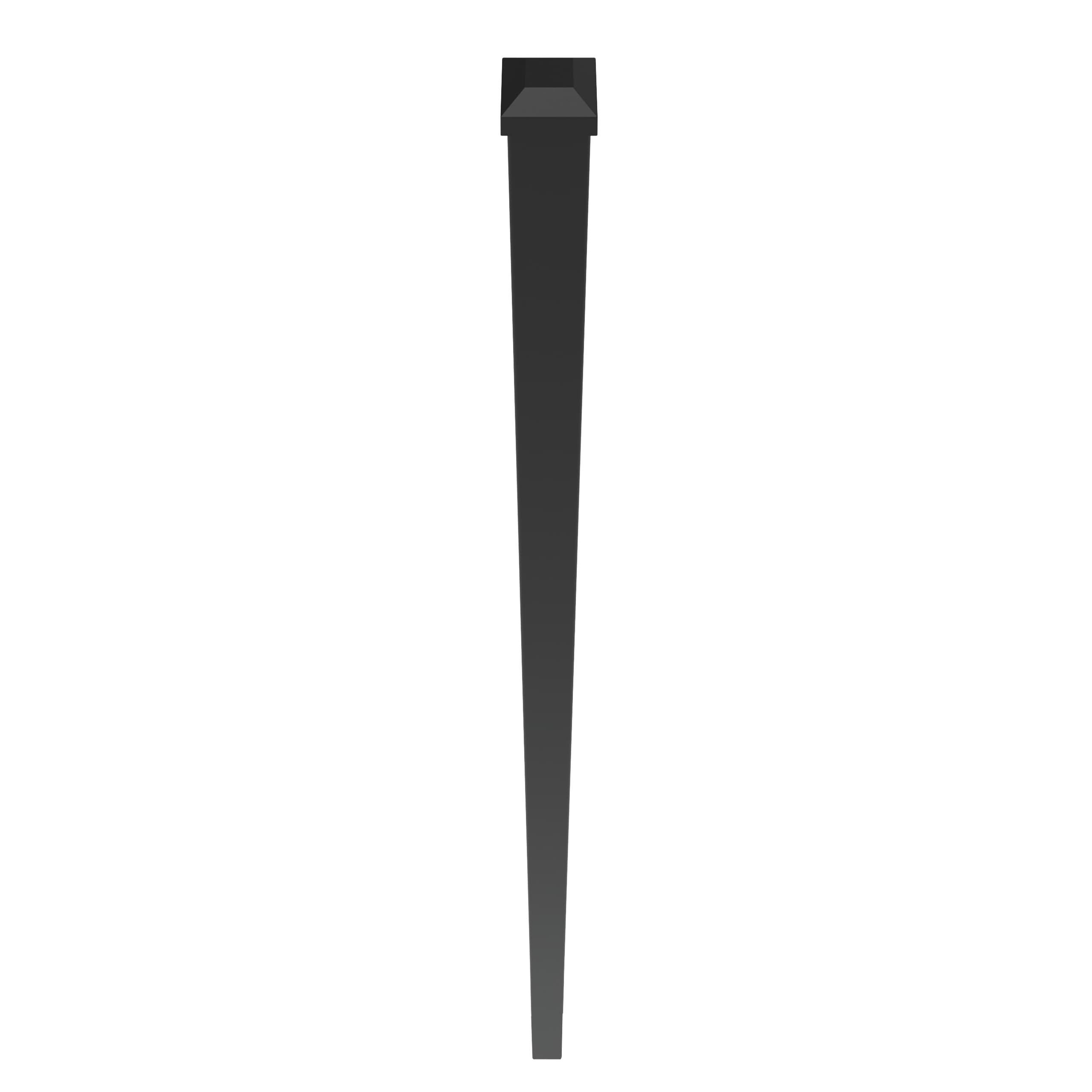 Freedom 8-ft H x 2-in W Matte Black Steel Privacy Fence Post
