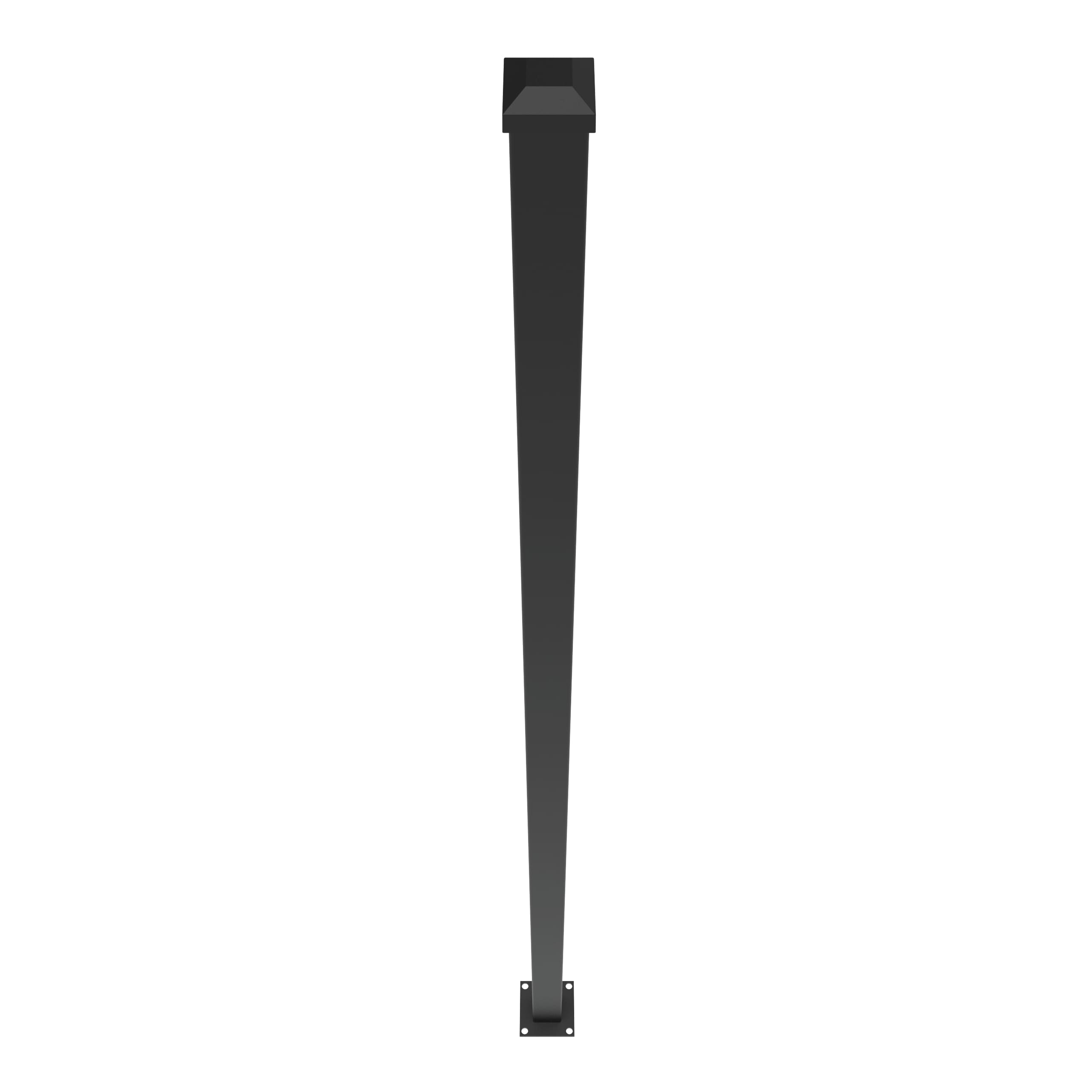 Freedom 6-ft H x 2-in W Matte Black Steel Privacy Fence Post