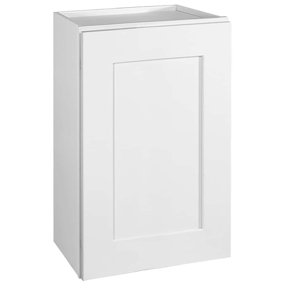 Design House Brookings 15-in W x 24-in H x 12-in D White Maple Wall Ready To Assemble Plywood Cabinet (Recessed Panel Shaker Door Style)