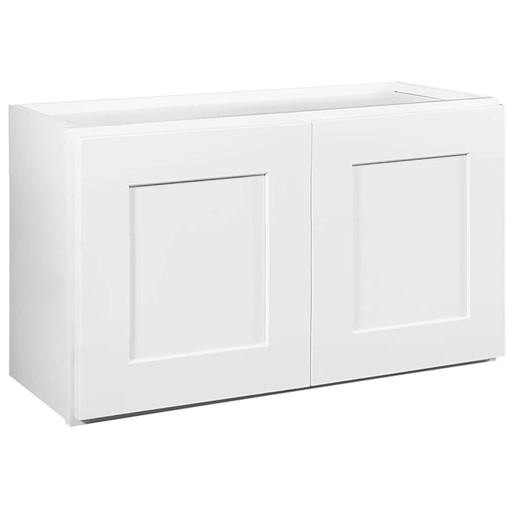Design House Brookings 30-in W x 18-in H x 12-in D White Maple Wall Ready To Assemble Plywood Cabinet (Recessed Panel Shaker Door Style)