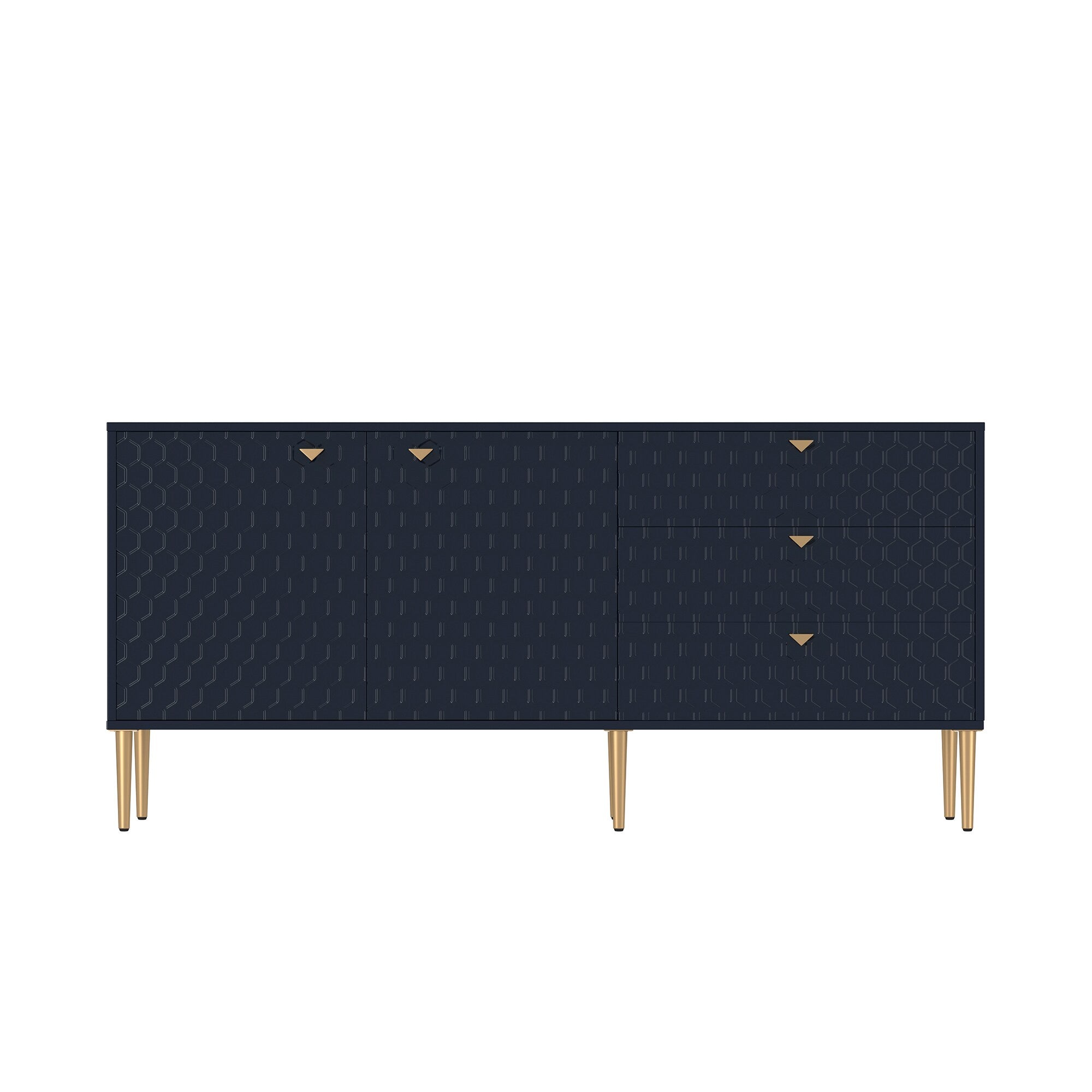 Clihome Modern/Contemporary Navy Tv Cabinet (Accommodates TVs up to 60-in)