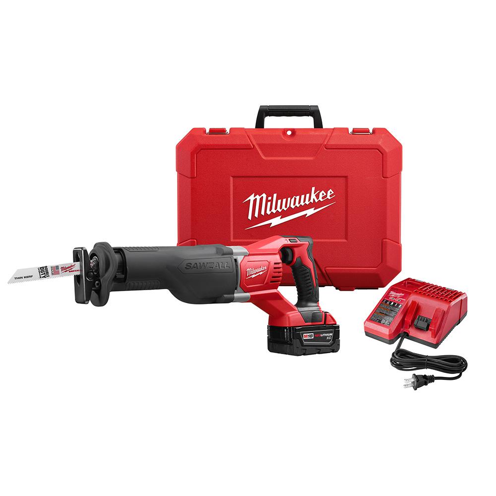 M18 18-Volt Lithium-Ion Cordless SAWZALL Reciprocating Saw W/(1) 3.0Ah Batteries, Charger, Hard Case