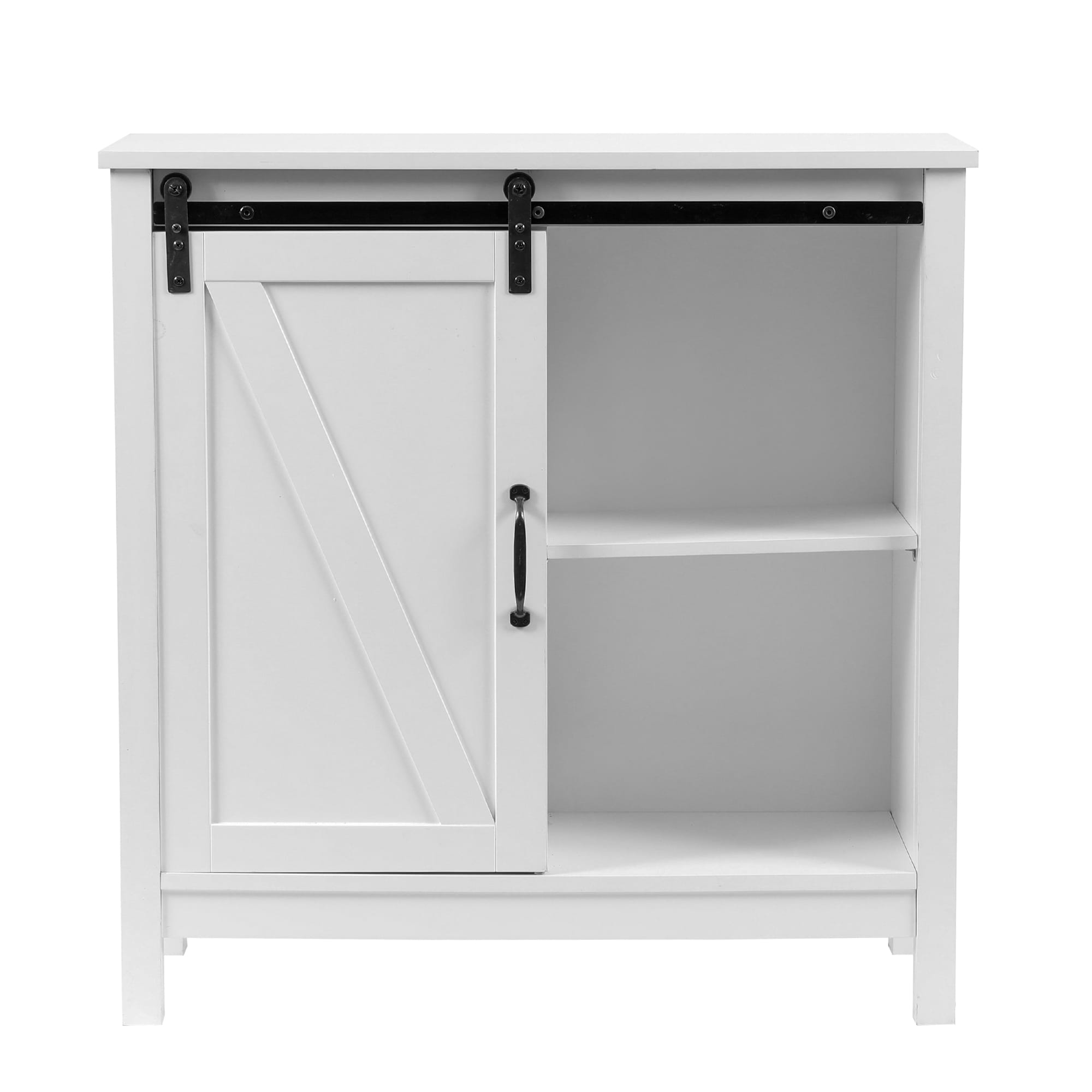 LuxenHome 30.43-in x 31.1-in x 11.8-in White Freestanding Linen Cabinet