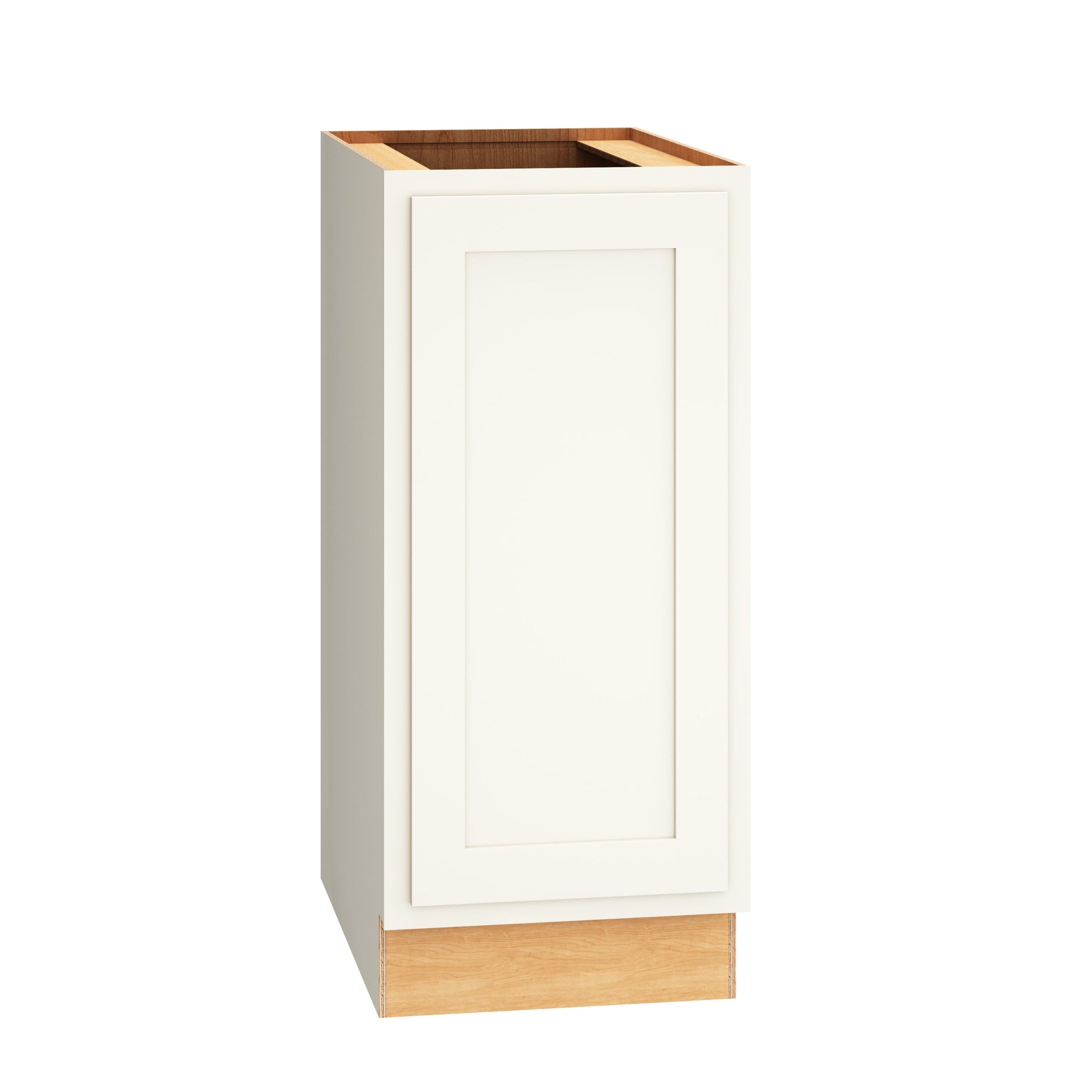 Diamond Express Jamestown 15-in W x 34.5-in H x 24-in D White Partial Overlay Base Fully Assembled Plywood Cabinet (Recessed Panel Shaker Door Style)
