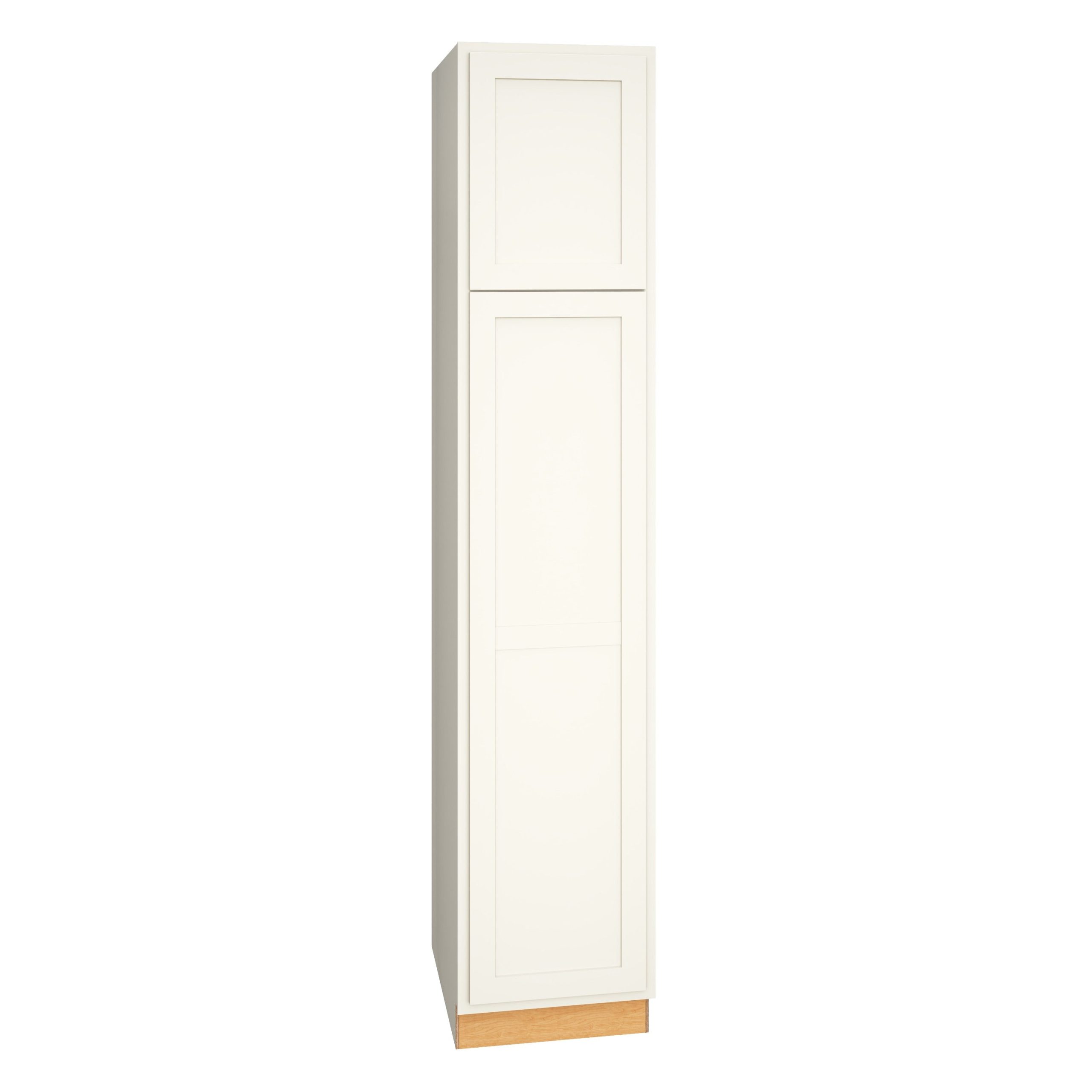 Diamond Express Jamestown 18-in W x 90-in H x 24-in D White Partial Overlay Pantry Fully Assembled Plywood Cabinet (Recessed Panel Shaker Door Style)
