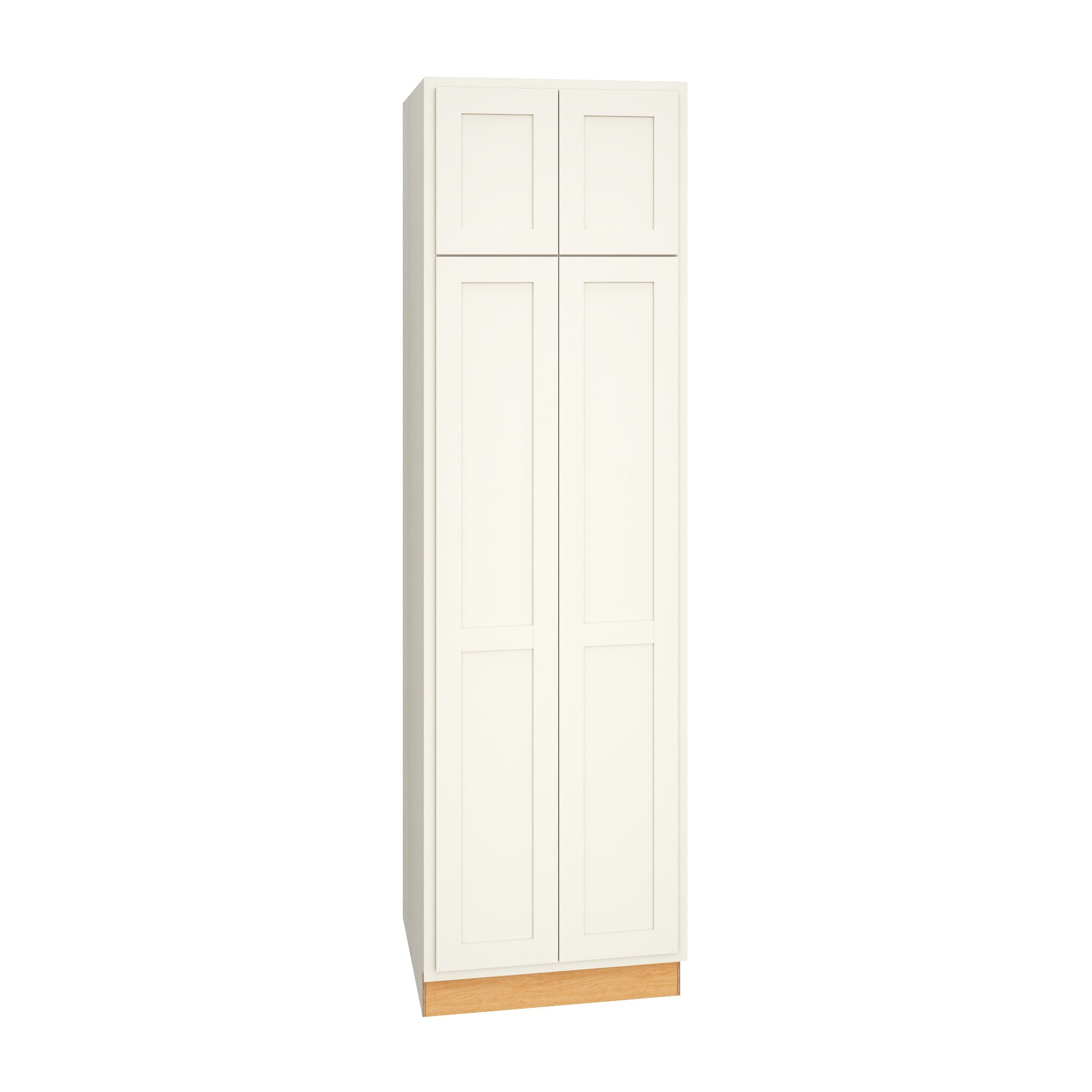 Diamond Express Jamestown 24-in W x 84-in H x 24-in D White Partial Overlay Pantry Fully Assembled Plywood Cabinet (Recessed Panel Shaker Door Style)