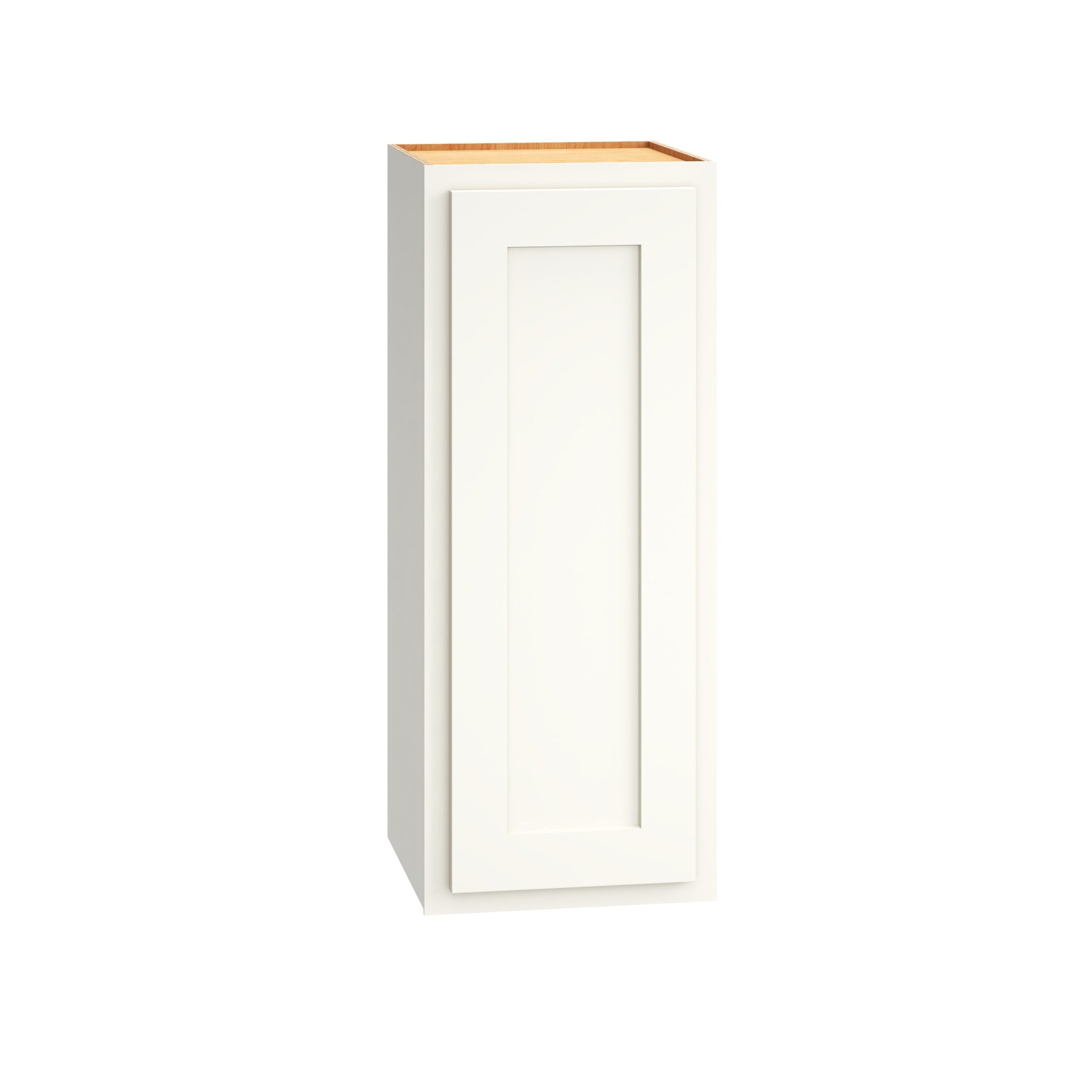 Diamond Express Jamestown 12-in W x 30-in H x 12-in D White Partial Overlay Wall Fully Assembled Plywood Cabinet (Recessed Panel Shaker Door Style)