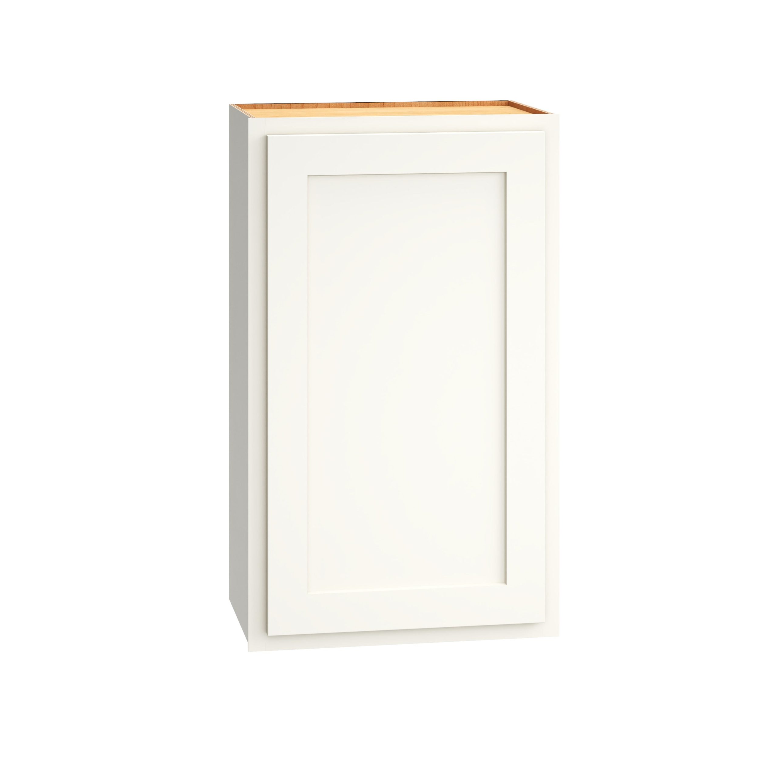 Diamond Express Jamestown 18-in W x 30-in H x 12-in D White Partial Overlay Wall Fully Assembled Plywood Cabinet (Recessed Panel Shaker Door Style)