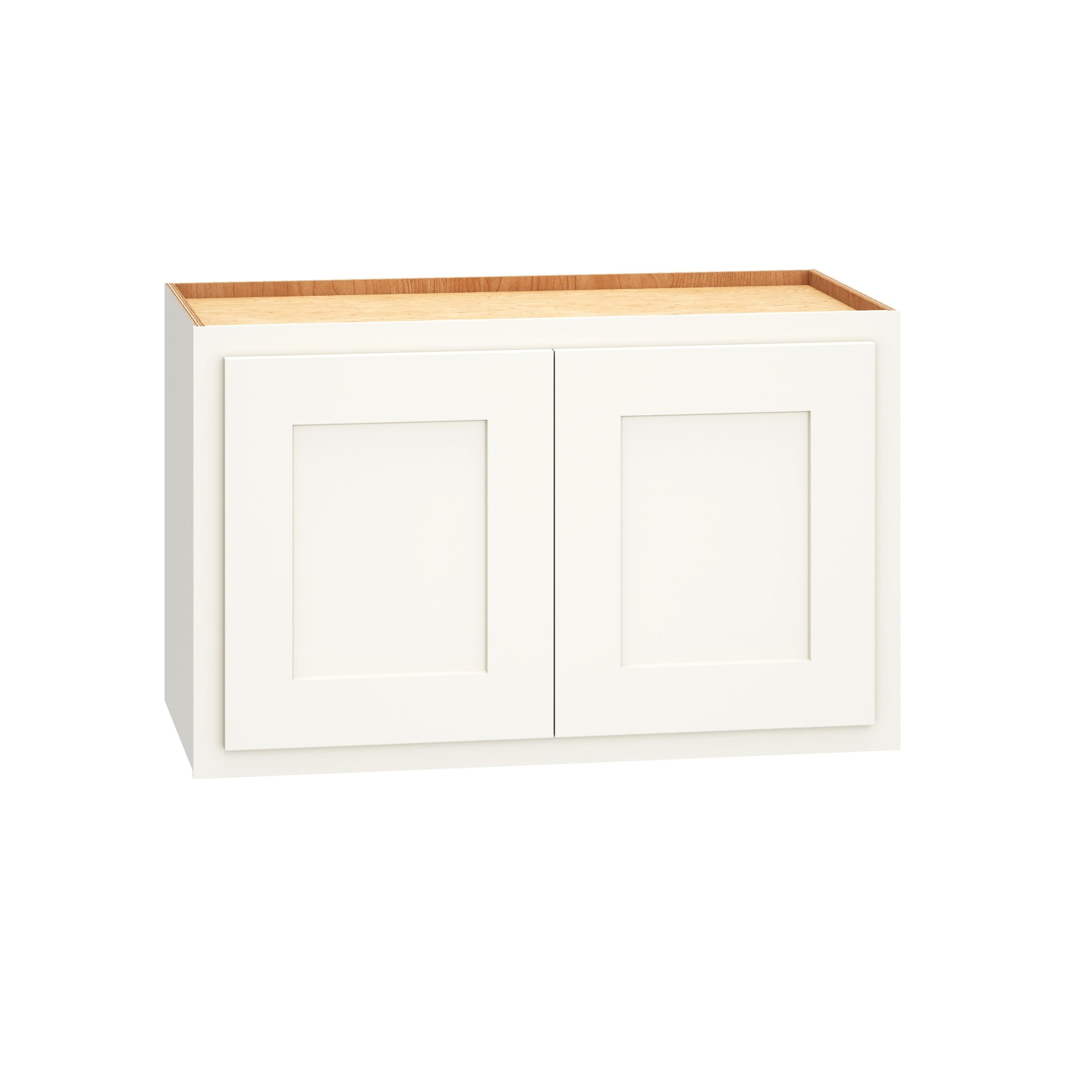 Diamond Express Jamestown 24-in W x 15-in H x 12-in D White Partial Overlay Wall Fully Assembled Plywood Cabinet (Recessed Panel Shaker Door Style)