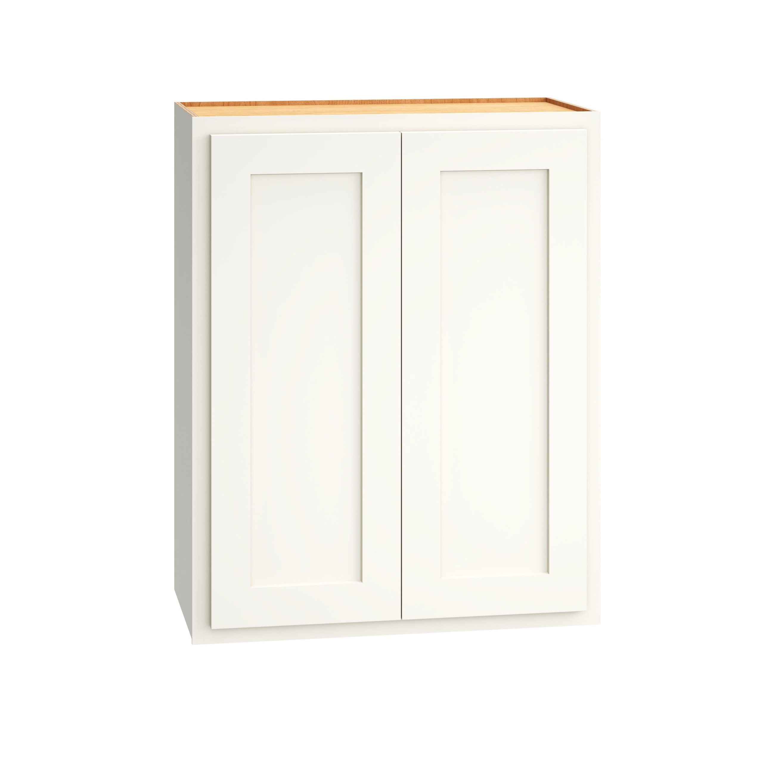 Diamond Express Jamestown 24-in W x 30-in H x 12-in D White Partial Overlay Wall Fully Assembled Plywood Cabinet (Recessed Panel Shaker Door Style)